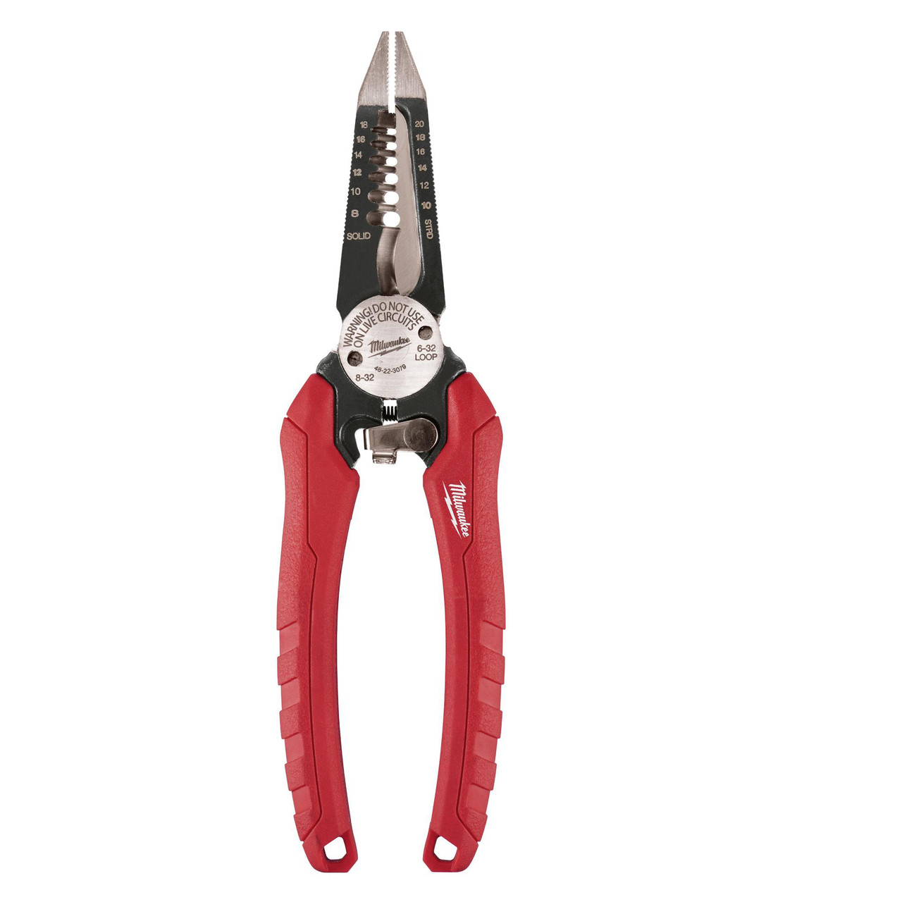 Combination Plier, Spring Loaded, 18 to 10 AWG Solid,  20 to 12 AWG Stranded, Smooth Jaw, 1-1/2 in wd,  2-1/4 in lg Jaw, Forged Alloy Steel Jaw, 7-3/4 in Lg