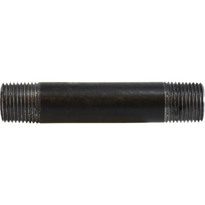 Pipe Nipple, Extra Heavy, 3/4-14 in, NPT End, 3-1/2 in Lg, SCH 80, Seamless,  Welded, Grade B Steel, Black Oxide, Black Color