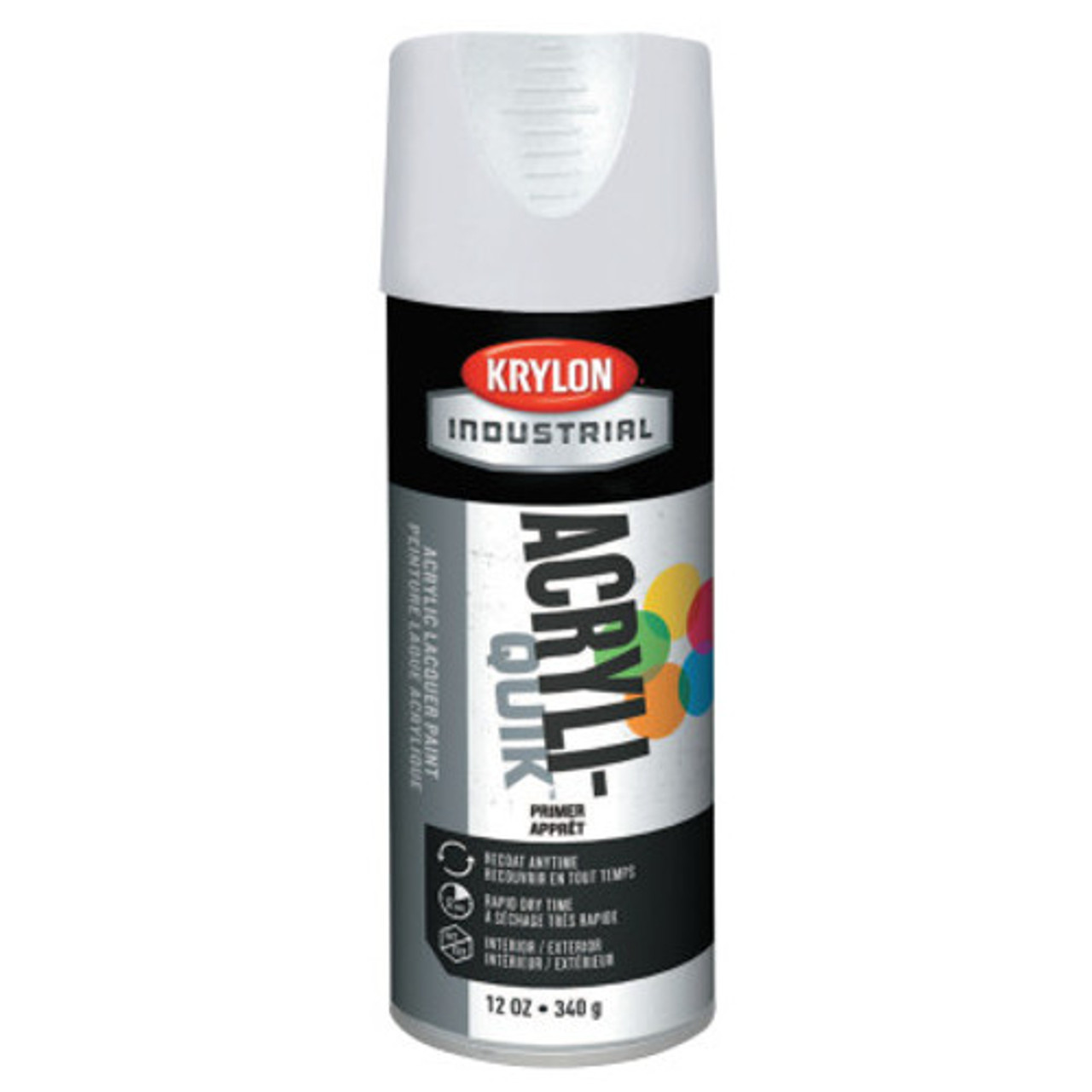 Spray Primer, 12 oz Container, Aerosol Spray Can, Aerosol, White Color