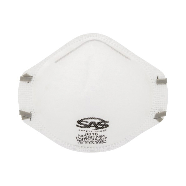 Particulate Respirator, Synthetic Polyisoprene, N95, Dual Stapled Headstrap