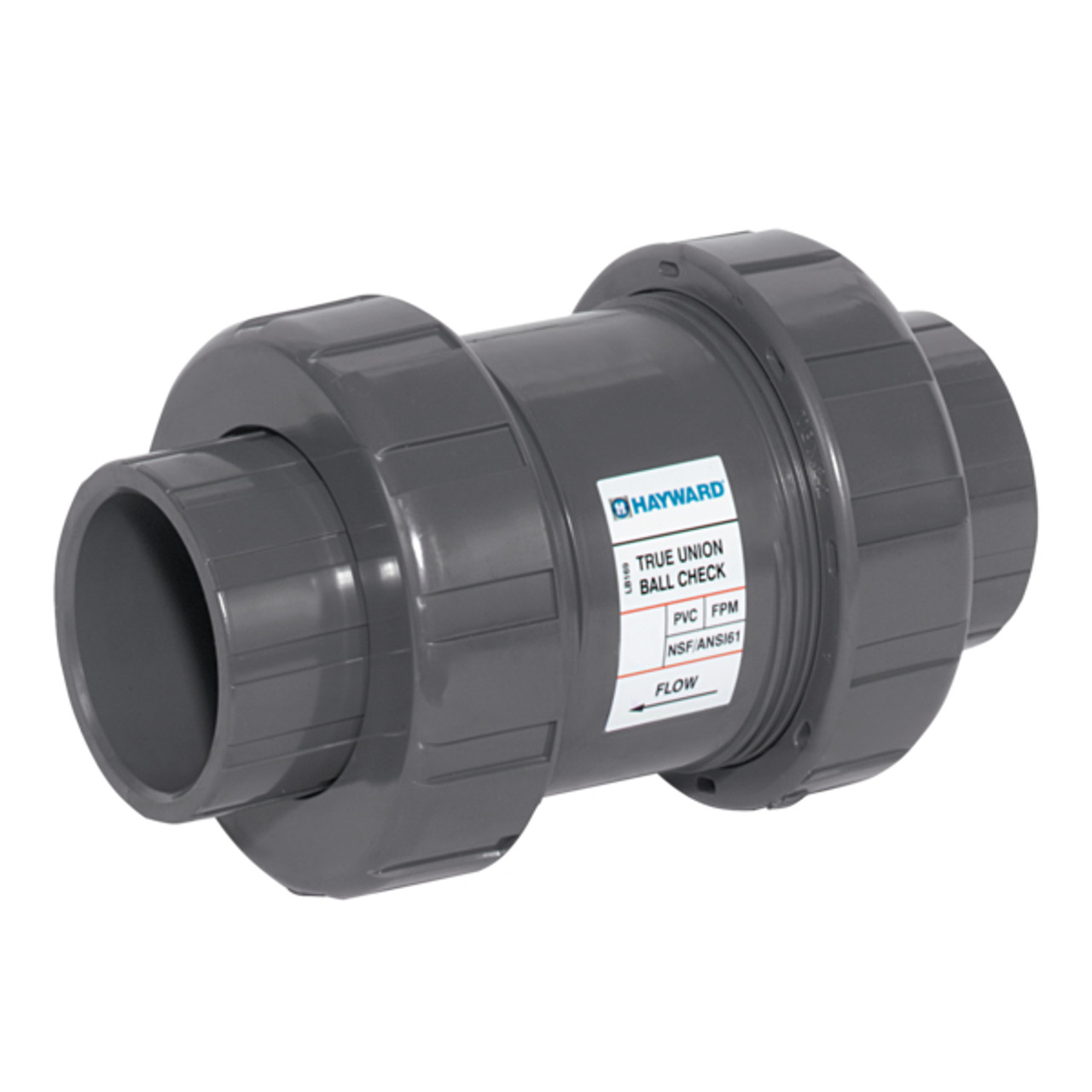 Check Valve, Ball, 1-1/2 in, Socket/NPT End, 150/235 psi, 32 to 190 deg F, 40 gpm, Full Port, Gas,  Oil,  Water, Manual, 6-3/4 in Lg Inlet to Outlet, FPM Seal