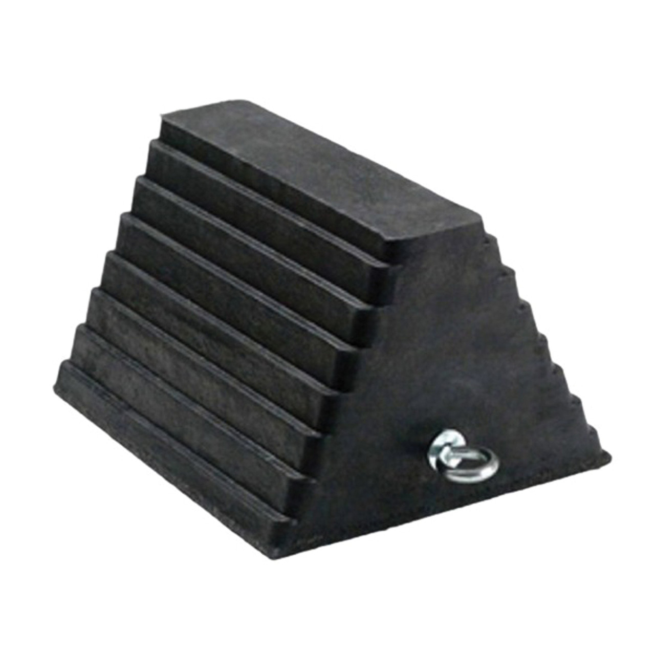 Wheel Chock, 6 in Ht, 9 in Dp, Molded Rubber, 8 in Wd
