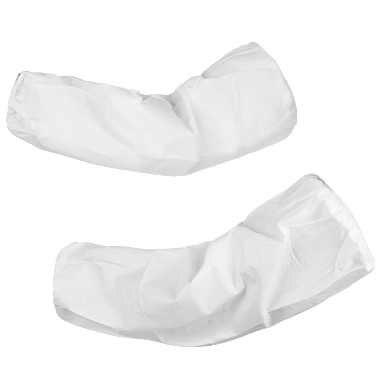 Arm Sleeve, Disposable, One-Fit, 18 in Lg, Polypropylene, White Color