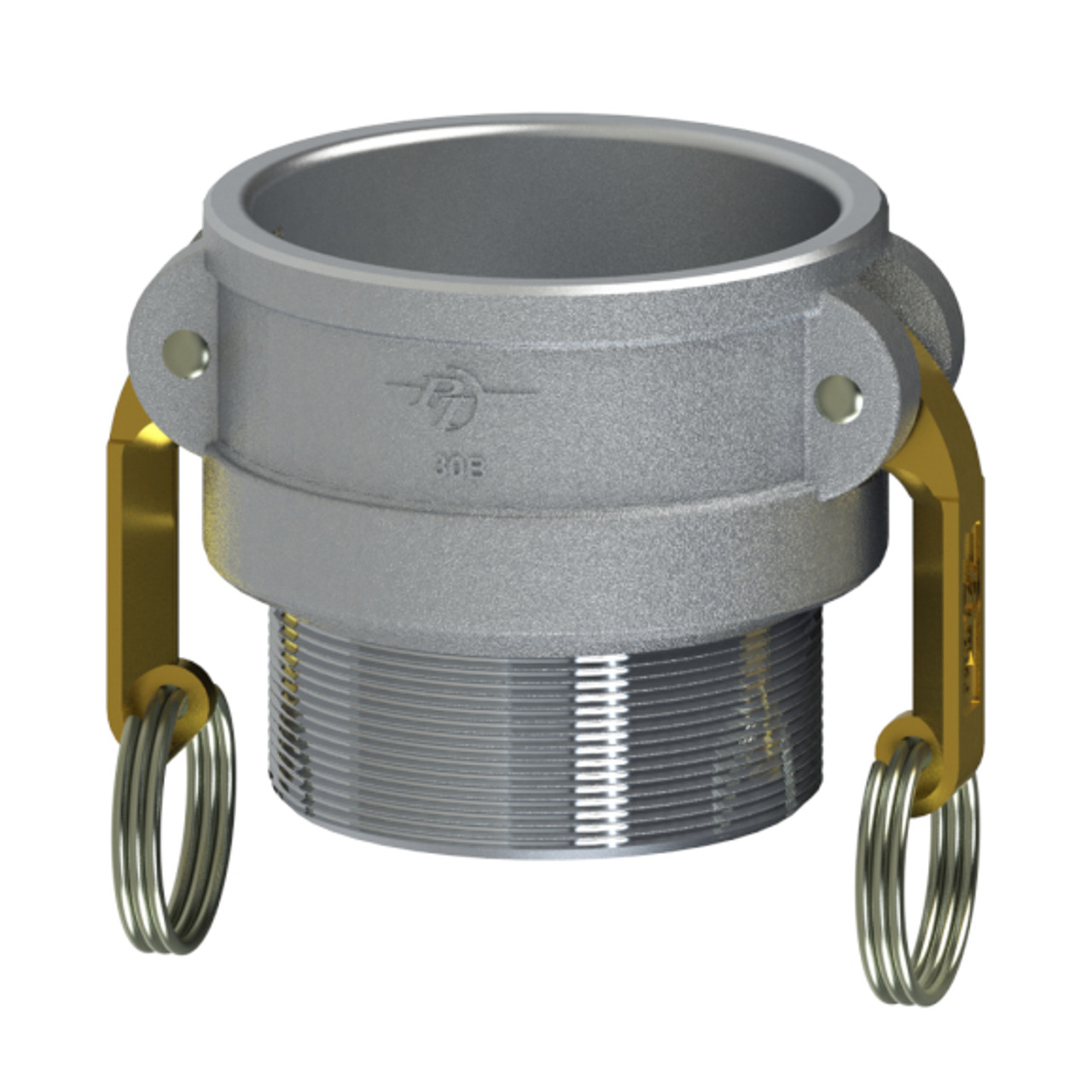 Coupler, Type B,  Cam and Groove, Coupler, 1 in, Female Coupler x MNPT End, 2-1/2 in Lg, 250 psi, -150 deg F, Brass, 2.44 in dia, Casting, Domestic