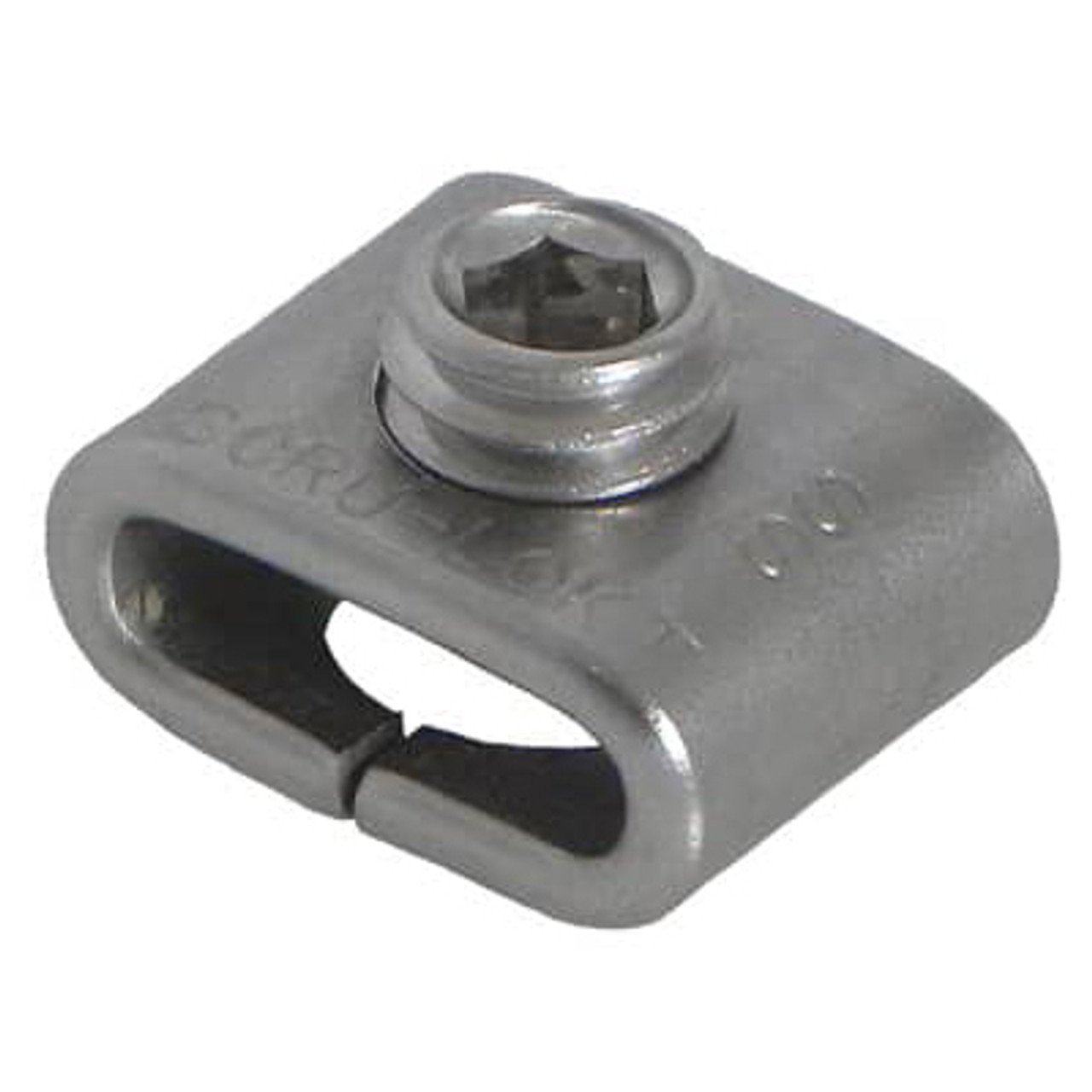 Buckle, Scru-Lokt Style, 301 Stainless Steel, 1/2 in Wd Buckle, Scru-Lokt Style, 301 Stainless Steel, 1/2 in Wd