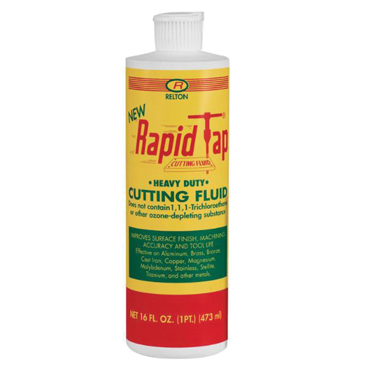 RAPID TAP Cutting Fluid, Heavy Duty, 1 pt Container, Bottle, Amber , Oily Liquid, 350 deg F Flash, 1.02 Specific Gravity