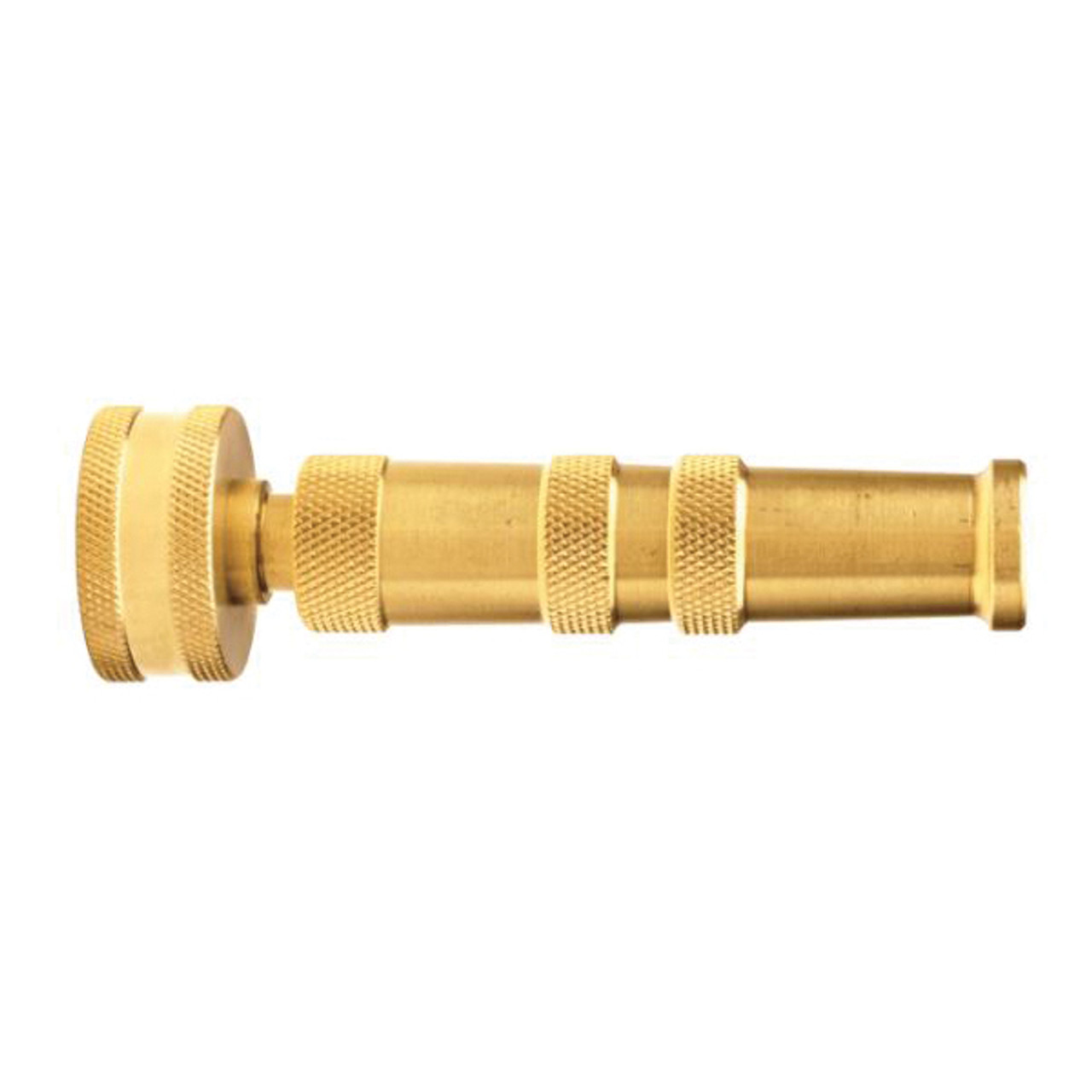 Twist Nozzle, 3/4 in Inlet, Brass Body, 150 psi Max, 12 gpm, 6-3/4 in, Domestic Twist Nozzle, 3/4 in Inlet, Brass Body, 150 psi Max, 12 gpm, 6-3/4 in, Domestic