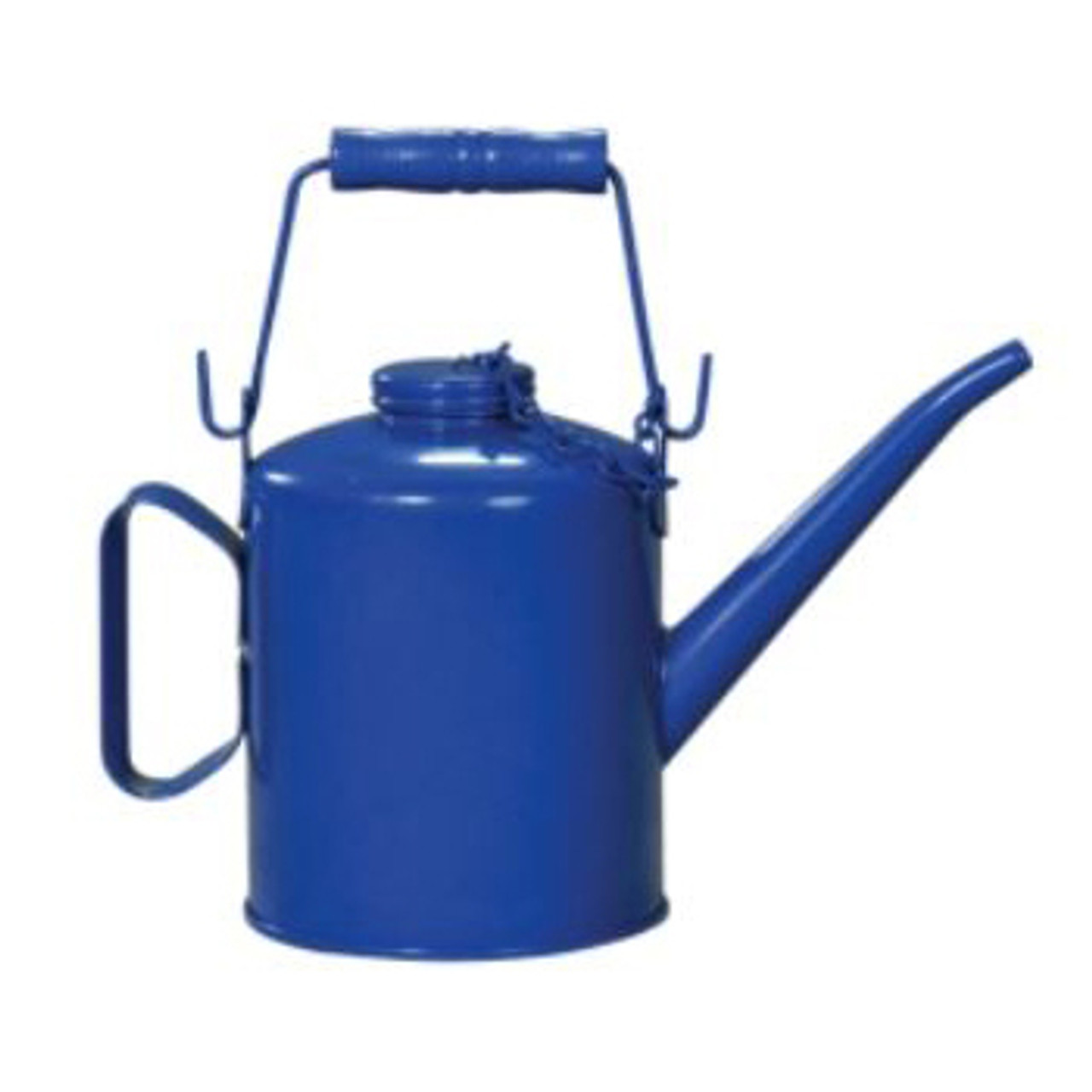 Tallow Pot, Heavy Duty, 5-1/4 in Wd, 7-1/2 in Ht, Steel Bowl, Blue Color