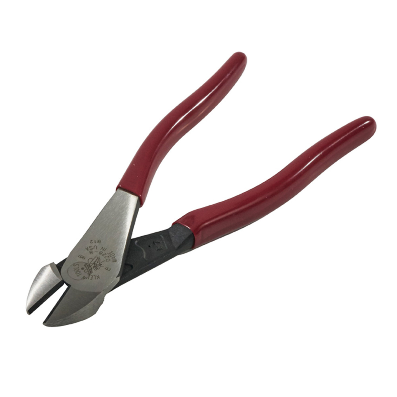 Diagonal Cutting Plier, High Leverage, 7.98 in Lg, Dipped Grip, 4.73 in Lg Handle, Plastic Handle, Black Oxide,  Polished Chrome, Red , 1.019 in, Oval Jaw
