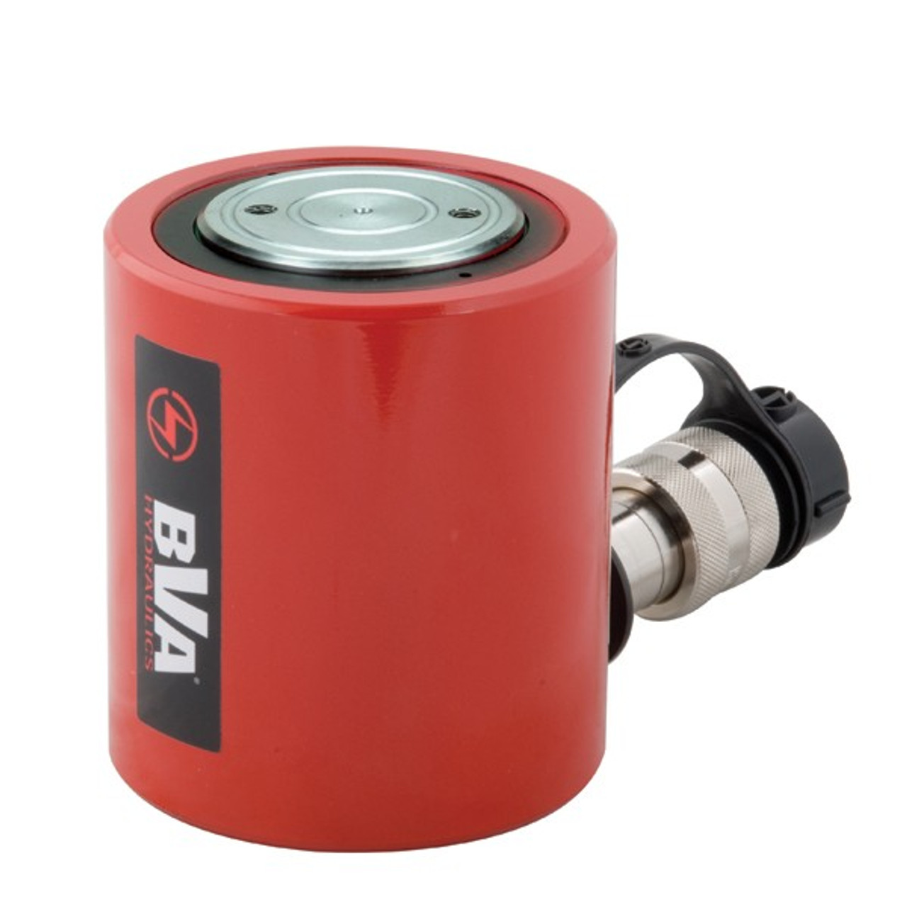 Hydraulic Cylinder, Single Acting,  Low Profile, 2.44 in Lg Stroke, 6.49 in Effective Area Clamped, 15.84 cu-in, 7.05 in Ht Extended, 9245 psi, Steel