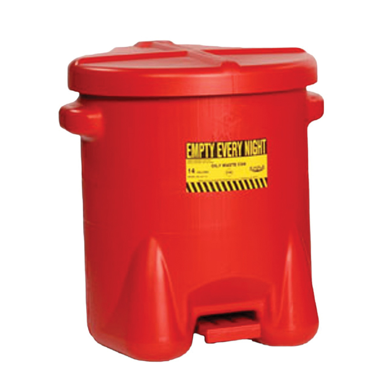 Oily Waste Can, 10 gal, Steel, Galvanized