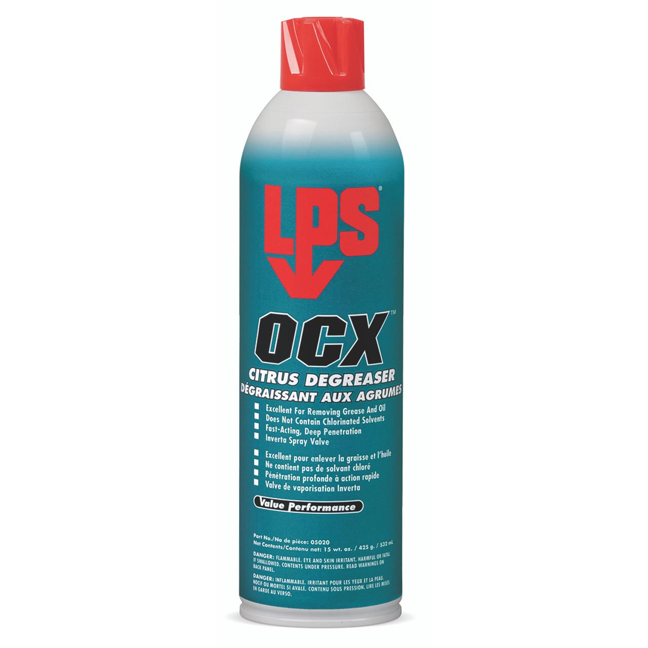 LPS Citrus Degreaser, Industrial, 15 oz Container, Aerosol Spray Can, 15 oz, Aerosol, Clear,  Water White , Mild Citrus, 0.972 VOC, 0.81 Specific Gravity