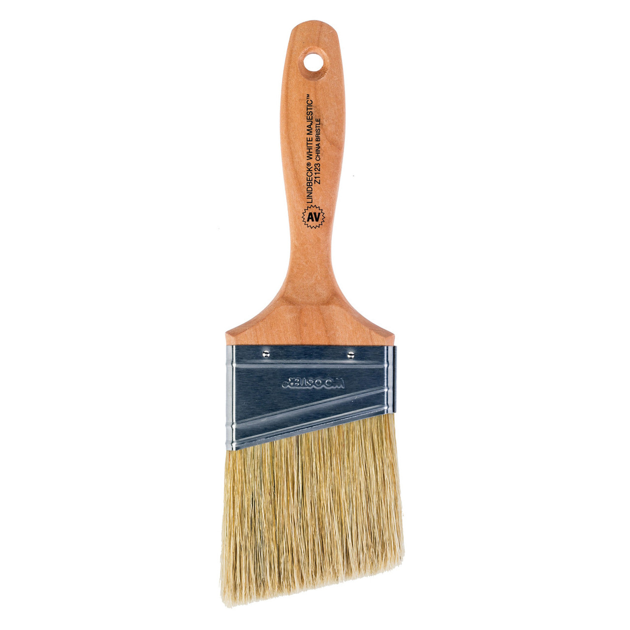 Paint Brush, 2-15/16 in Lg, 3 in Brush, China Bristle Brush, 11/16 in Ferrule, Stainless Steel Ferrule, Sealed, Wood Handle