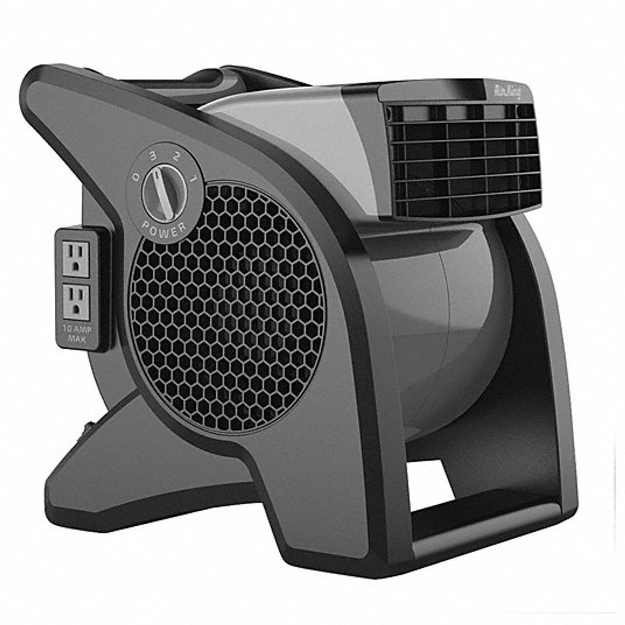 Blower, Pivoting,  High Velocity, 120 V, ABS, 1440/1295/875 rpm, 350/300/250 cfm, Gray , 13 in Lg, 11 in Wd, 14-1/2 in Ht