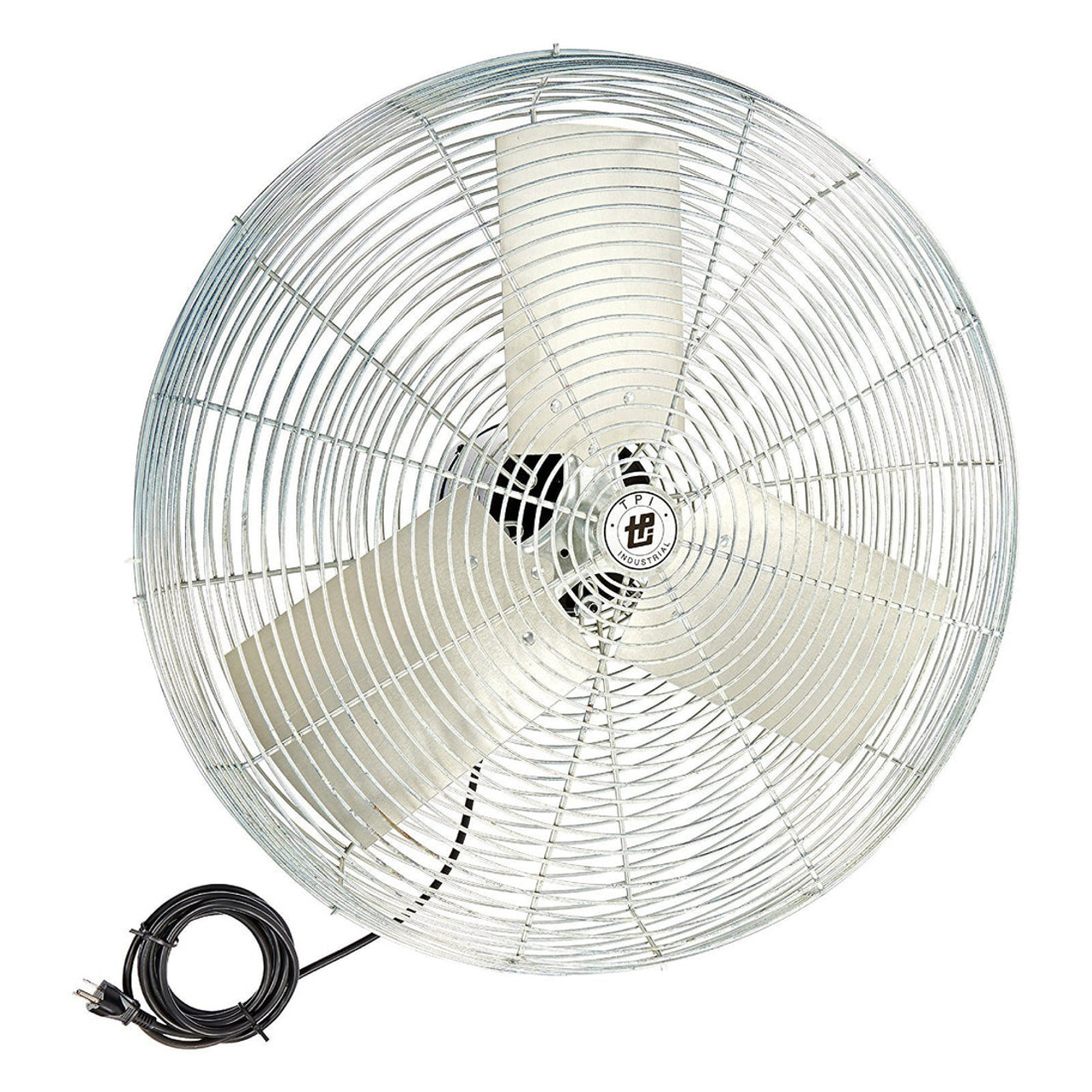 Air Circulator, Assembled, 24 in Blade, 5000 to 6800 cfm, 800 to 1100 rpm, 1/4 hp, 120 VAC, 2-1/2 A, 60 Hz, 2 -Speed, Pull Chain, Paddle Blade, Aluminium Blade