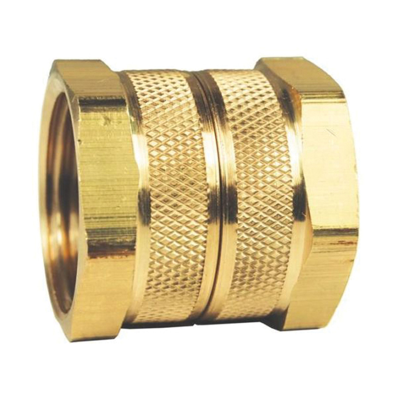 Adapter, Adapter, 3/4 in-11-1/2, Female GHT Swivel End, 1-3/16 in Hex, Brass, 1.32 in, Domestic