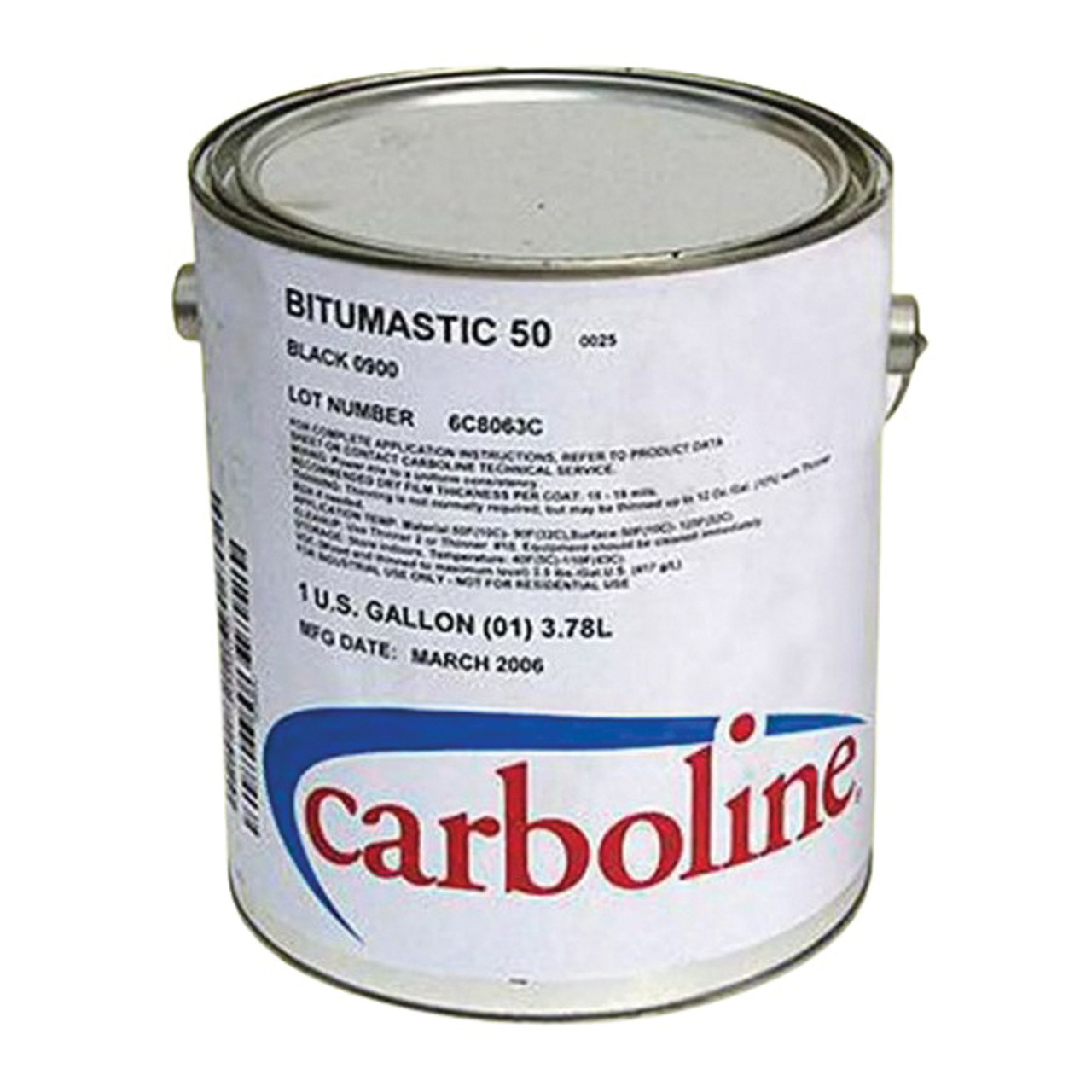 Bitumastic 50 Coal Tar Mastic, Single Component, 1 gal Container, Pail, Liquid, Black , 30 day Curing, 40 to 110 deg F, 276 g/L VOC, Tar