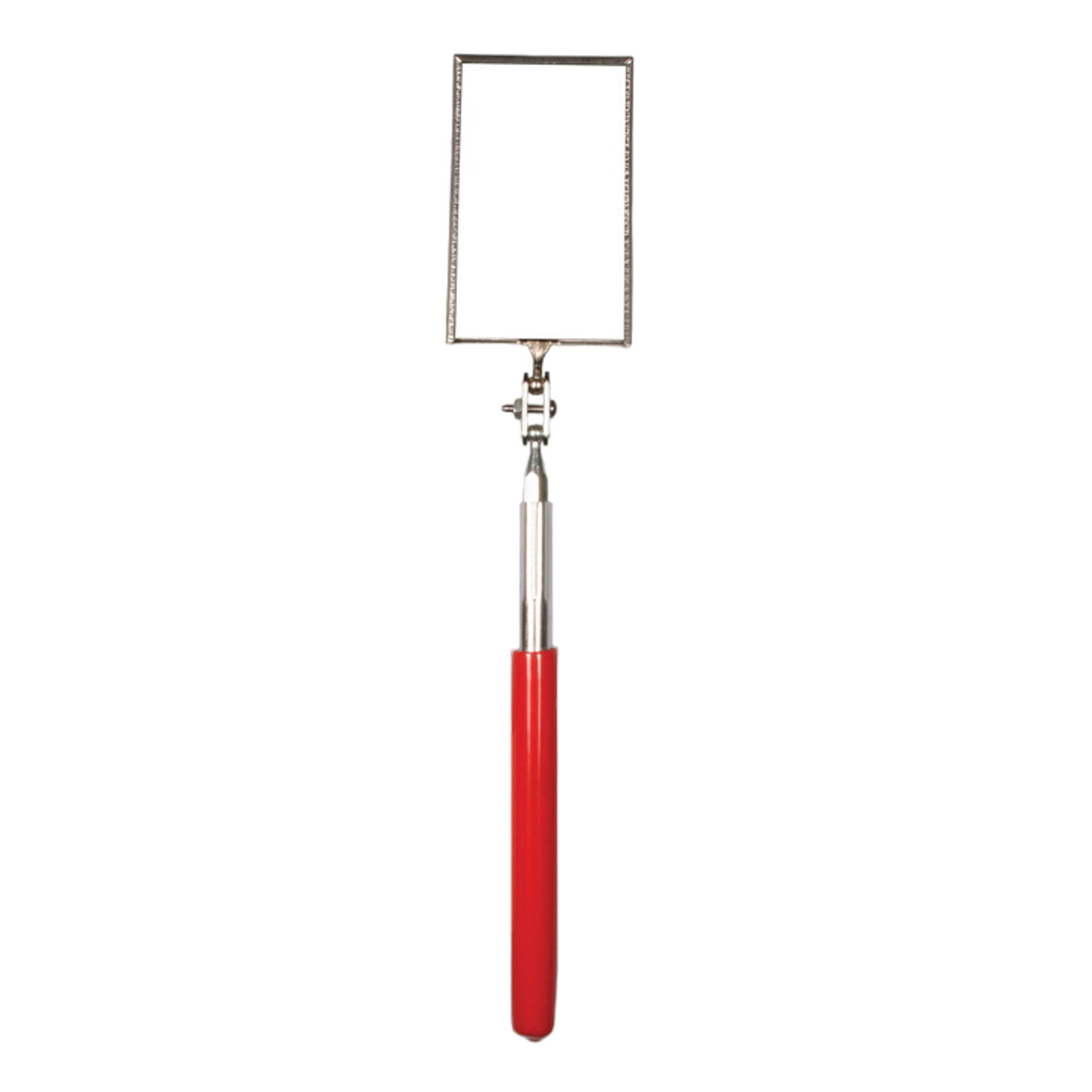 Inspection Mirror, 2-1/8 x 3-1/2 in Mirror, Rectangle Shape, Telescoping, Stainless Steel Handle