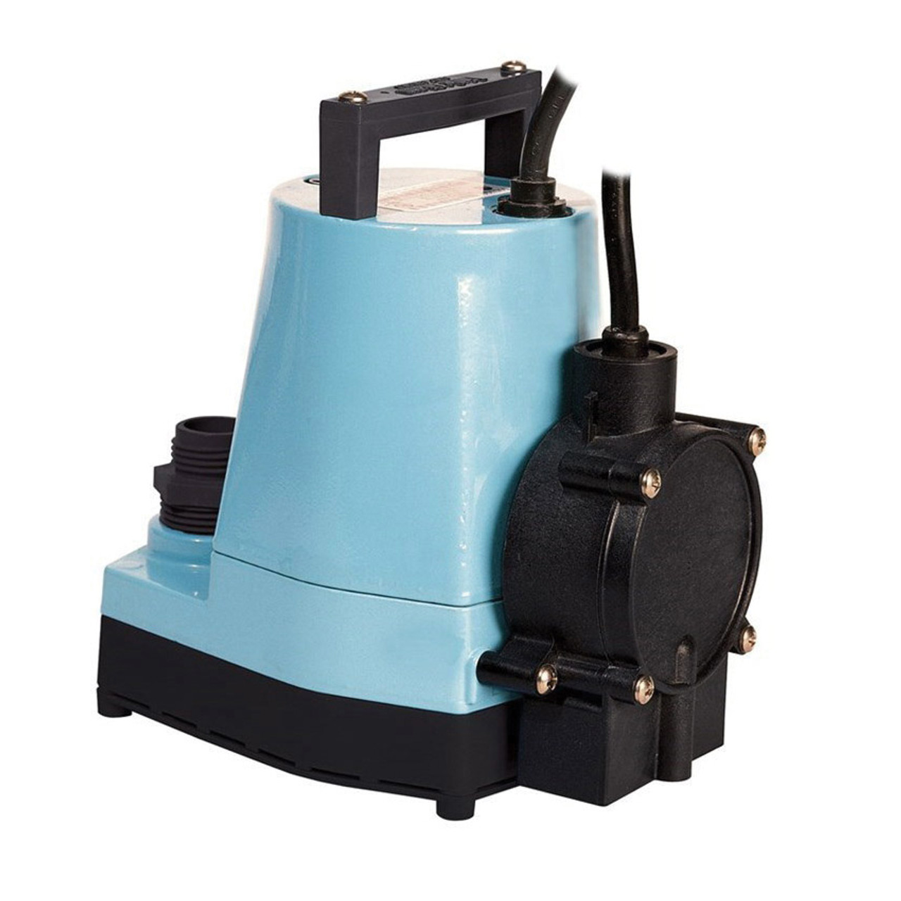 Utility Submersible Pump, Submersible, 1200 gph, 1 in FNPT Outlet, 26 ft Max Head, 0.166 hp, 115 VAC, 5/6.4 A, Nylon Impeller, 120 deg F, Aluminium, Domestic