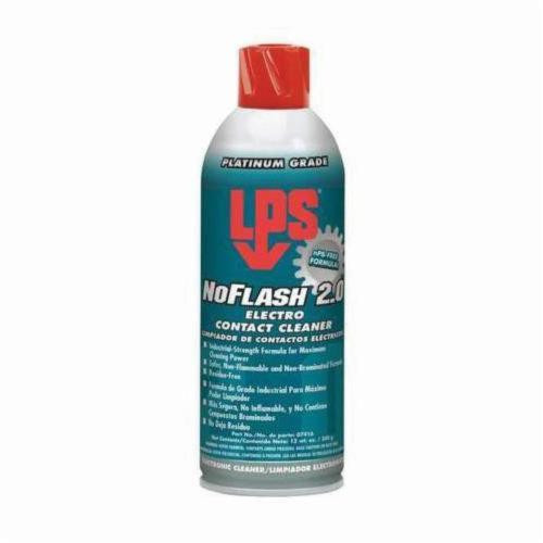 LPS No-Flash Contact Cleaner, Electro, 16 oz Container, Aerosol Spray Can, 11 oz, Gas, Clear , Mild, 77 deg F Flash, 0.595 VOC