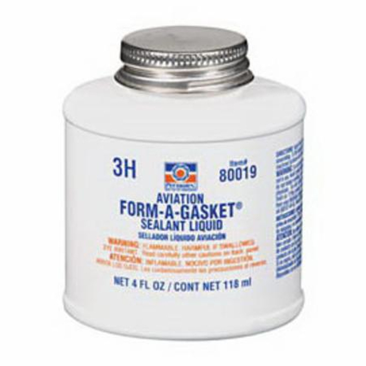 ITW DEVCON Permatex Aviation Form-A-Gasket Sealant, Slow Dry, Tube, 4 oz Container, 24 hr Curing, Dark Brown , -65 to 400 deg F, 1.1 Specific Gravity, 0.194 VOC