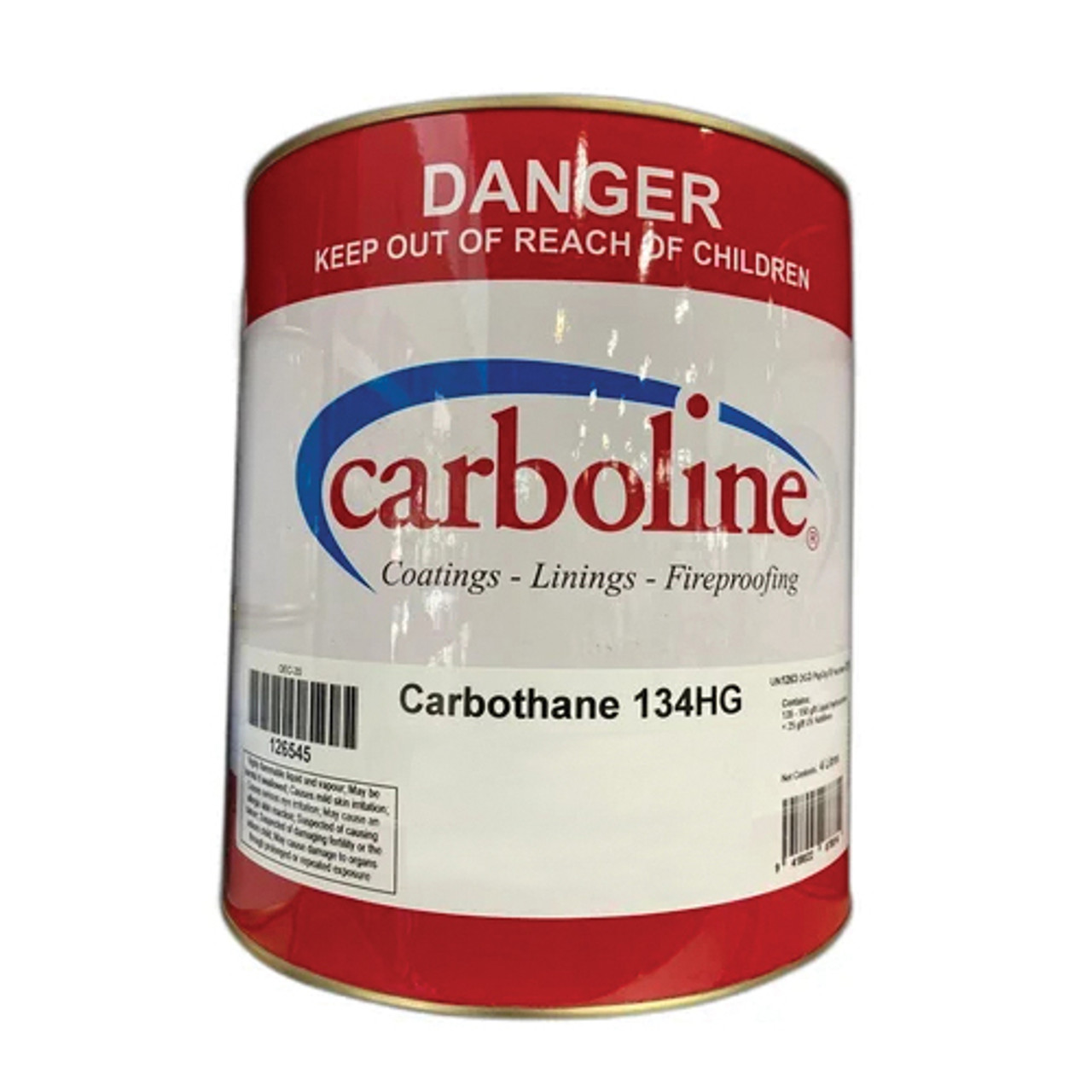 Carbothane 134HG Top Coat, 1123 sq-ft/gal at 1 mil, 561 sq-ft/gal at 2 mil, 374 sq-ft/gal at 3 mil, Aliphatic Acrylic Polyurethane, 4 to 36 hr Curing, 1 gal Container, Can, 0859DEEPAR5D