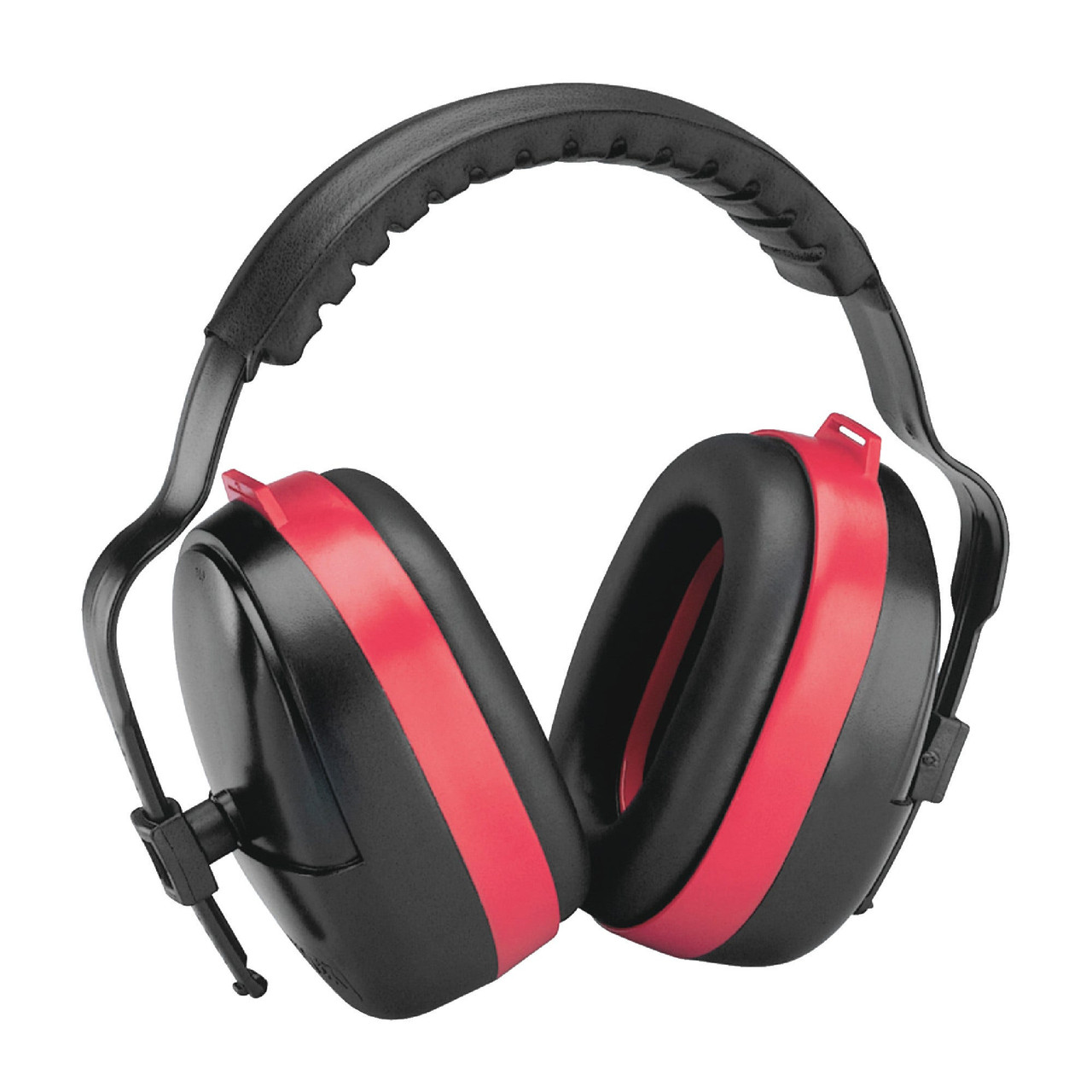 Ear Muff, Multi-Position, 28 dB, Black,  Red , PVC,  ABS