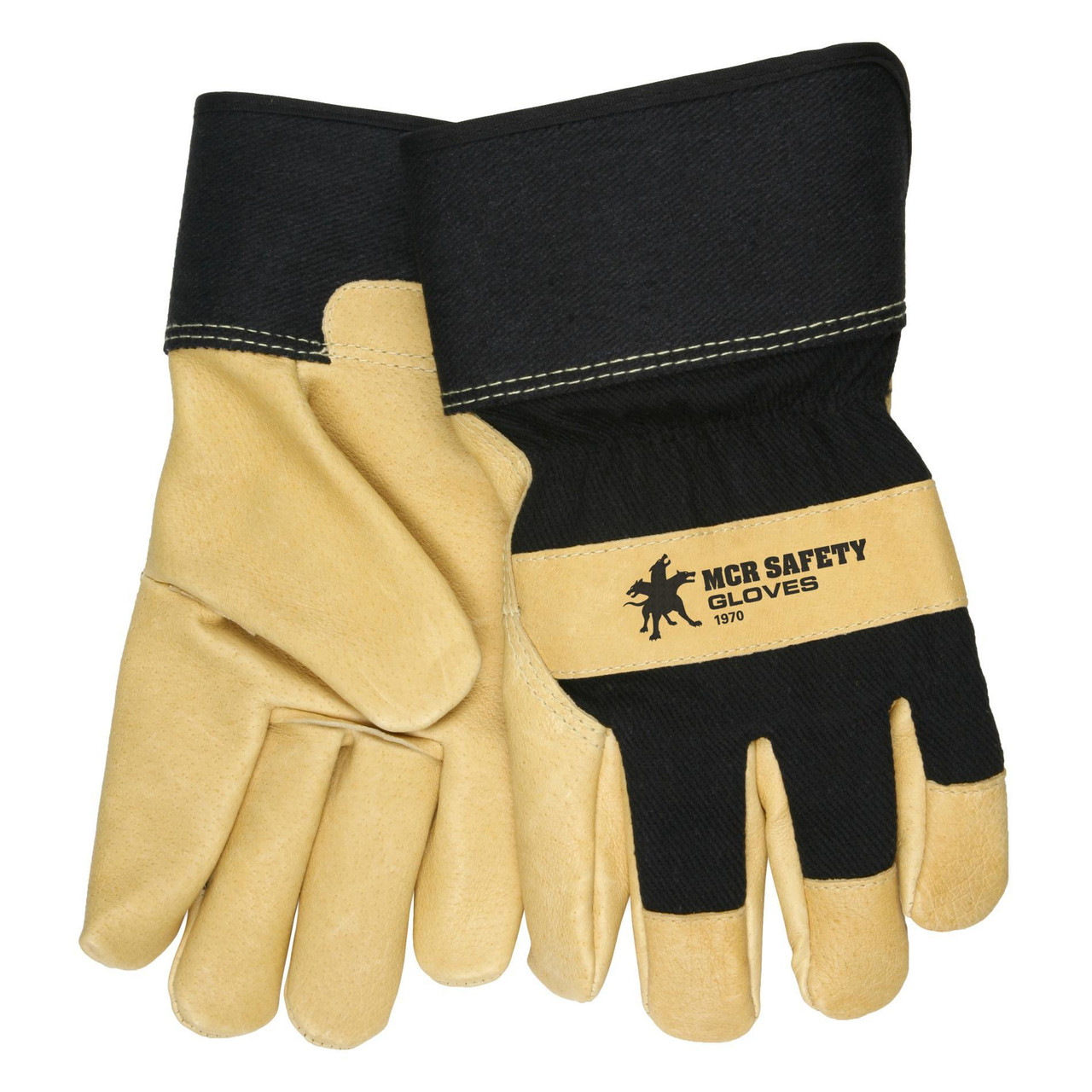 General Purpose Gloves, Premium Grade, 2X-Large, Grain Pigskin Leather Palm, 7 ga Cotton Thread,  Leather,  Polyester, Beige,  Black , Thermosock General Purpose Gloves, Premium Grade, 2X-Large, Grain Pigskin Leather Palm, 7 ga Cotton Thread,  Leather,  Polyester, Beige,  Black , Thermosock