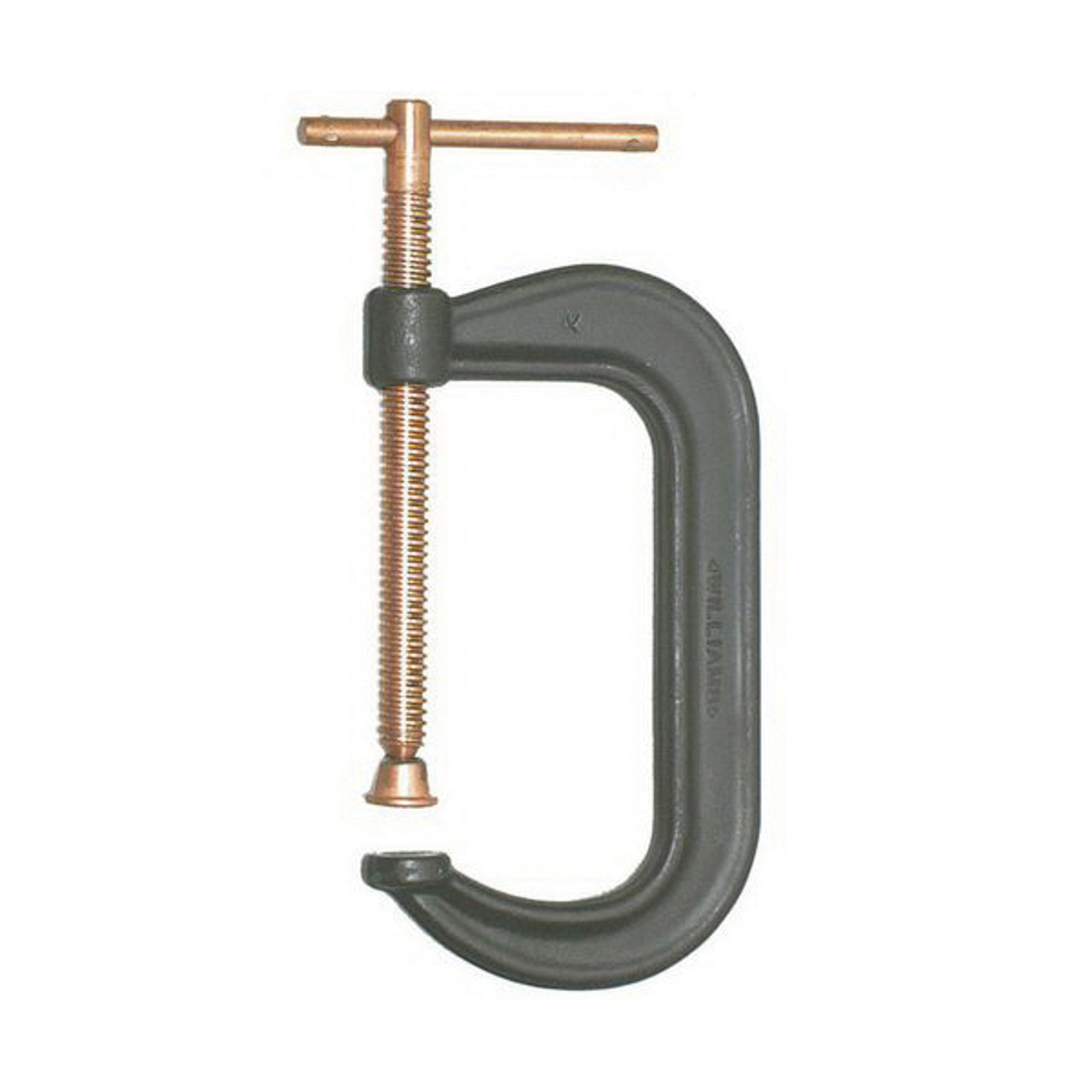 C-Clamp, Deep Throat, 3500 lb Clamp, 2-3/4 in Dp Throat, 2 in, 1/2 in Screw, Drop Forged Steel Body