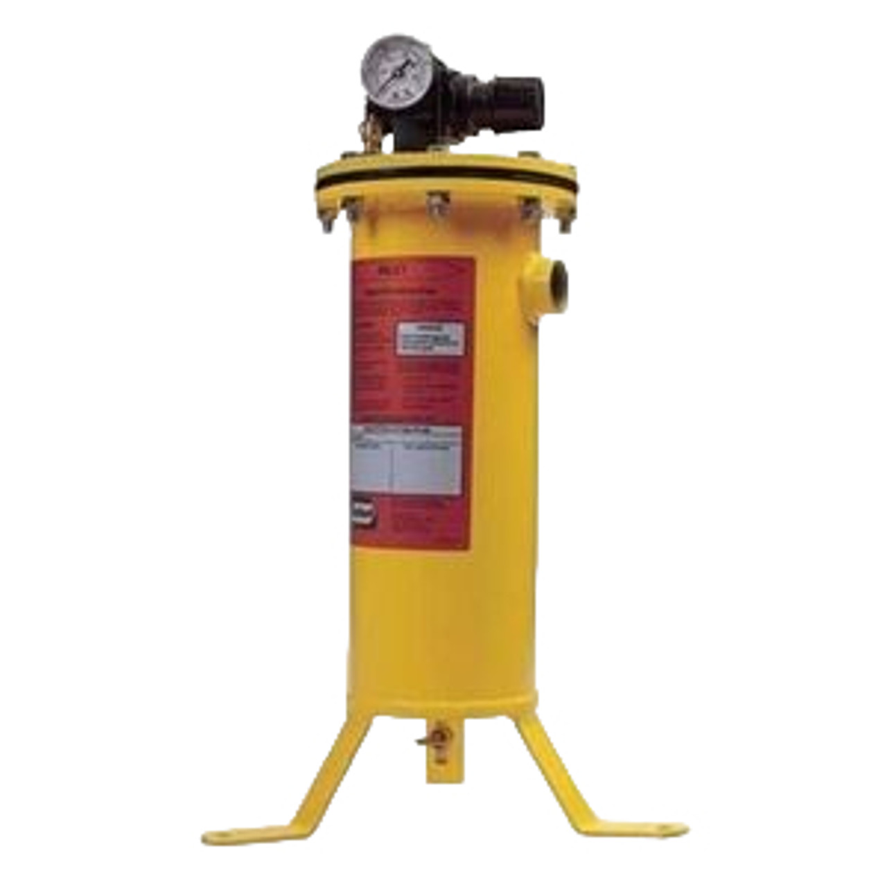Airline Filter, 2-Outlet,  Moisture Separator, 125 psi ,  75 cfm, OSHA, Steel, 5-1/2 in dia,  23-1/2 in ht