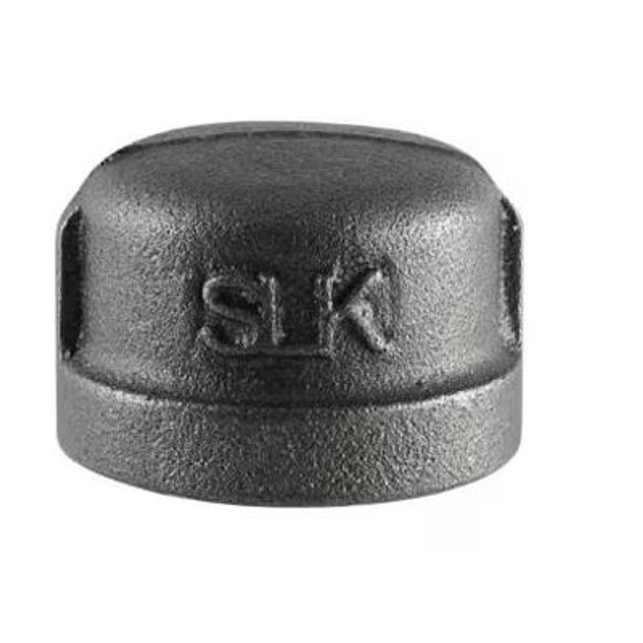 Cap, 300 deg F, Cap, 4 in, NPS End, Class 150, 150 psi, Malleable Iron, Black Color