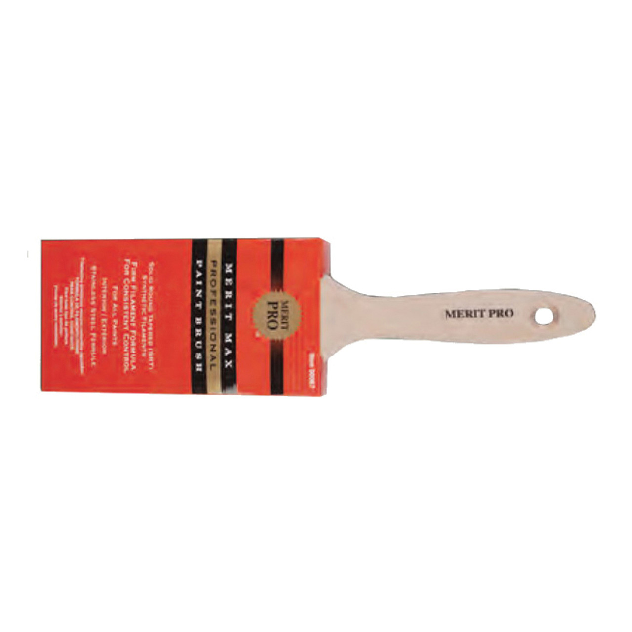 Paint Brush, 1 in Brush, Stainless Steel Ferrule, Unvarnished, Wood Handle