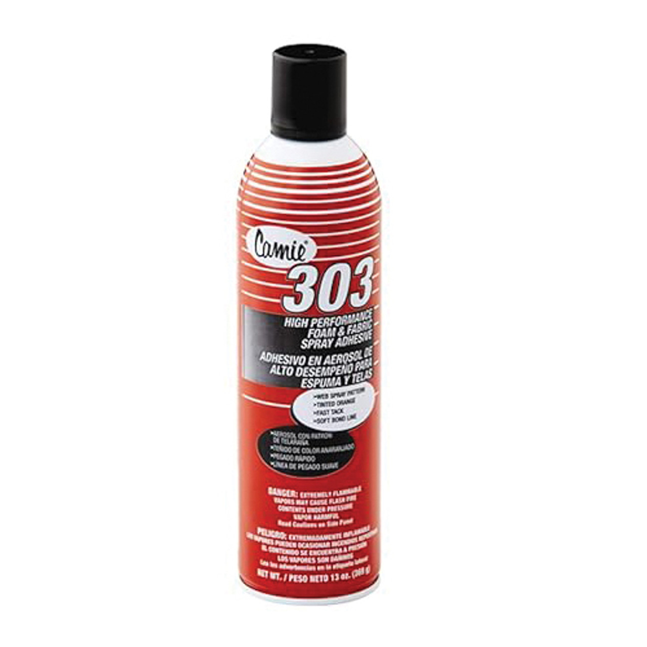 Foam/Fabric Spray, Foam and Fabric, Orange , 50 to 110 deg F, 0.537 VOC, Can, 20 oz Container, 13 oz