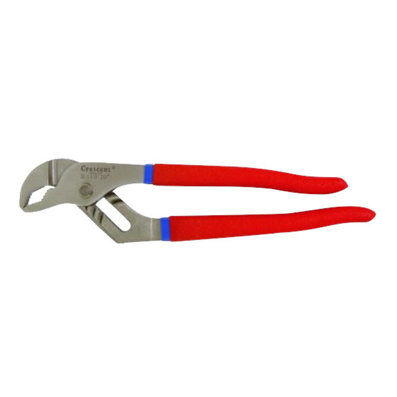 Tongue and Groove Plier, 5-Position, Cushion Grip,  Double Dipped, Polished, 1-13/16 in, V-Shaped Jaw, 8 in Jaw, Alloy Steel Jaw, 10 in Lg, Plastic Handle