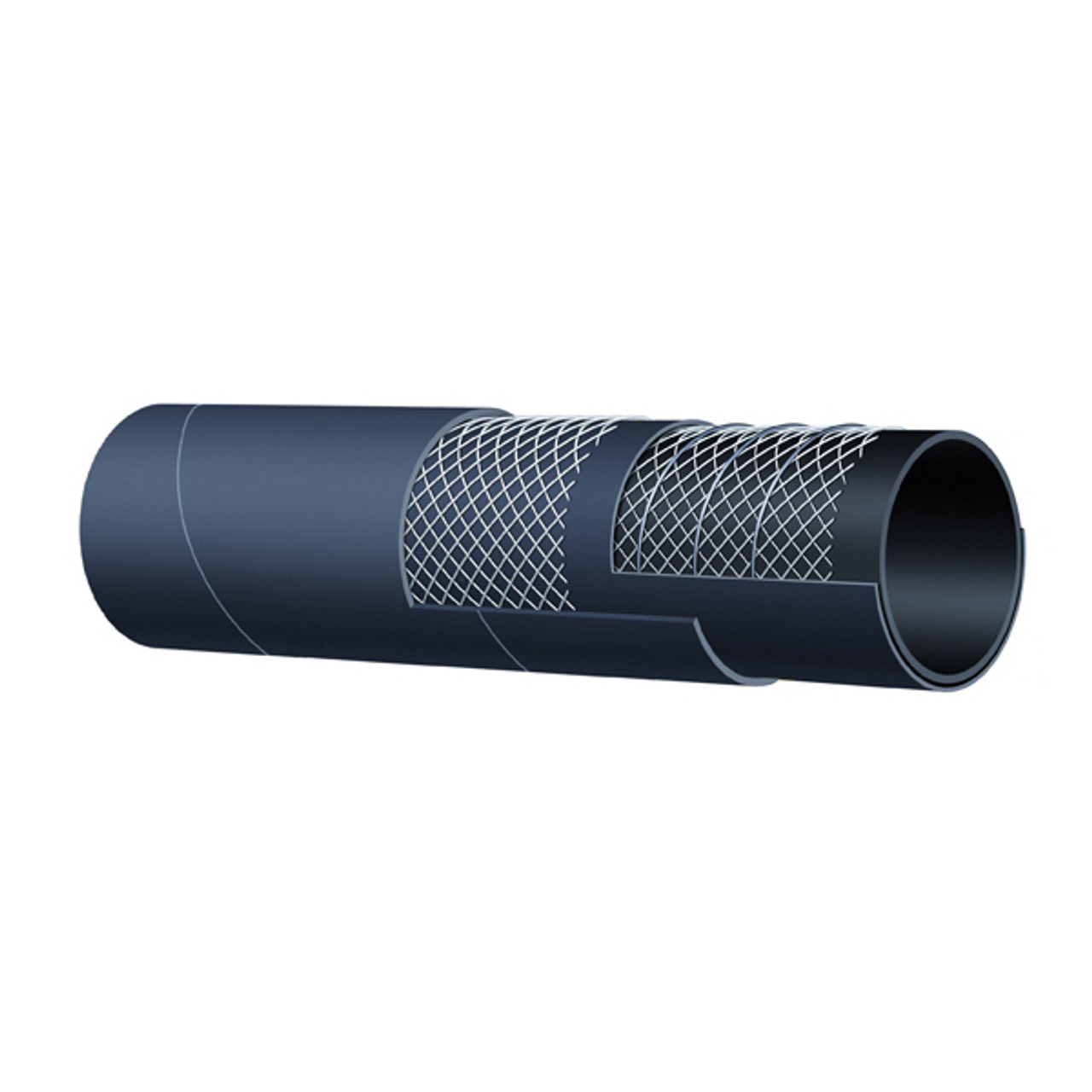 KURIYAMA Suction and Discharge Hose, 4 in, 4 in Id, 4-1/2 in od, 50 ft Lg, 150 psi Working, -22 to 176 deg F, SBR,  Natural Rubber, Black , Domestic