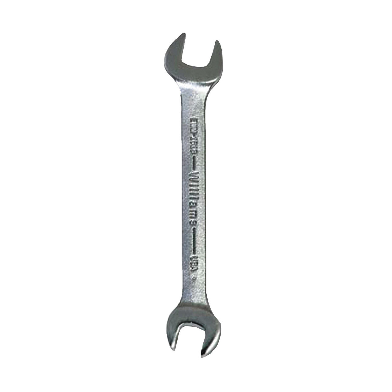 Open End Wrench, Metric, Open End, 0.23 x 0.27 in Wrench Open, 3-13/16 in Lg, 45 deg Offset, 19/32 in Wd Open End, 5/32 in Thk Open End, Double Head, Flat