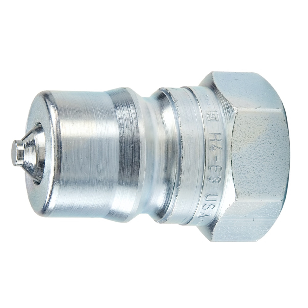 PARKER Hydraulic Nipple, 4000 psi, -40 to 250 deg F, Steel, 1.3 in dia, 1/2 in, FNPT End, 1.12 in Hex, 1.94 in Lg