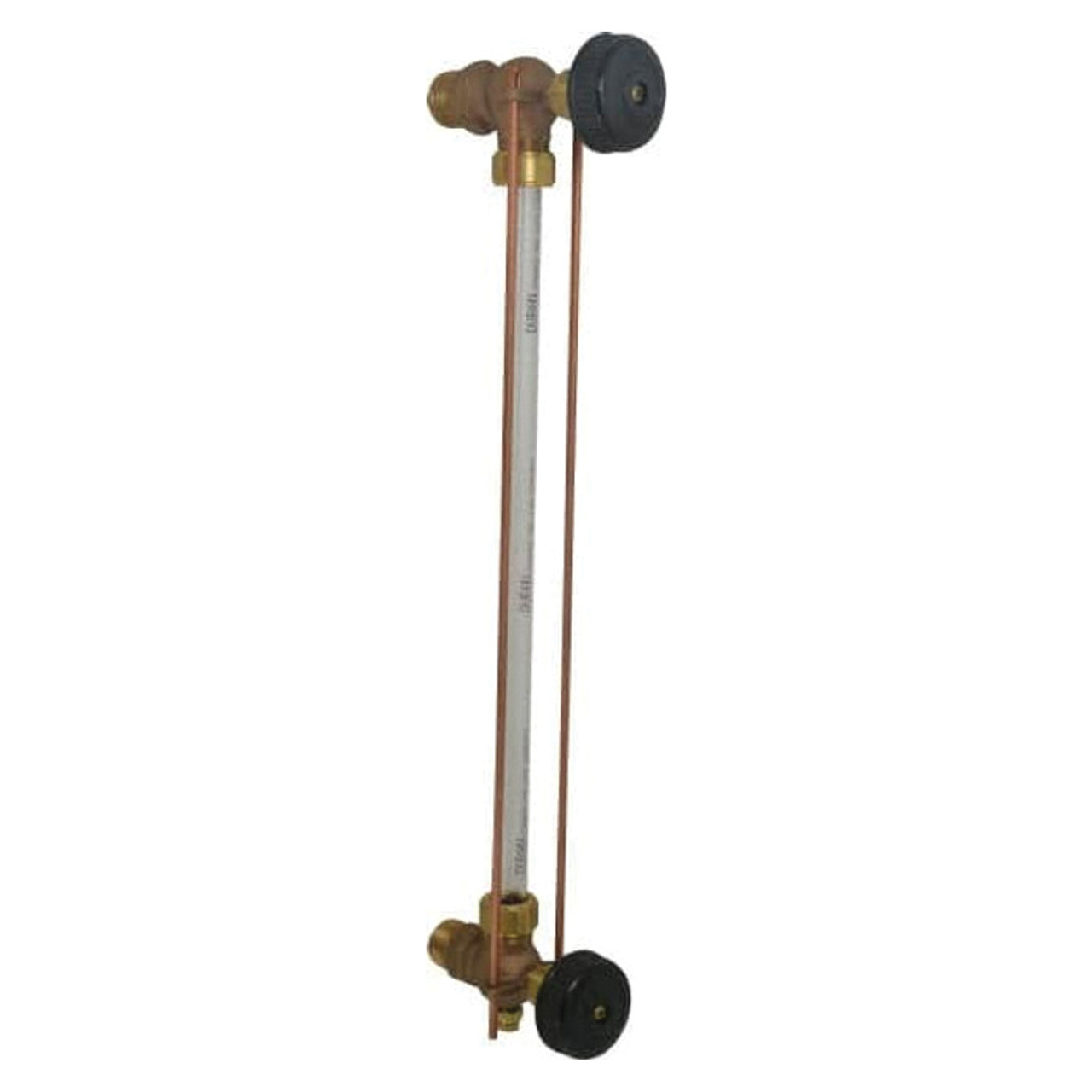Water Gauge, Heavy Pattern, 200/400 psi, Bronze Calibration Unit, EPDM Gasket, Bronze Bushing, Glass Rod, 3/4 in MNPT, 400 to 100 deg F Water Gauge, Heavy Pattern, 200/400 psi, Bronze Calibration Unit, EPDM Gasket, Bronze Bushing, Glass Rod, 3/4 in MNPT, 400 to 100 deg F