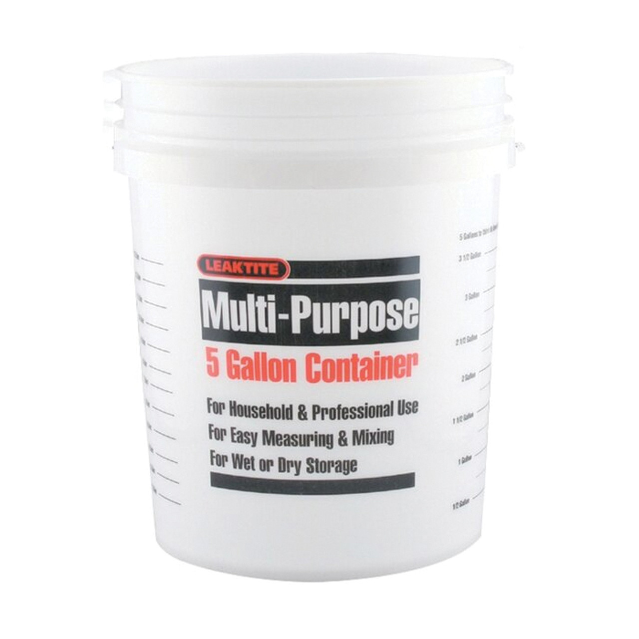 Paint Bucket, Multi-Purpose, White , 5 gal Container
