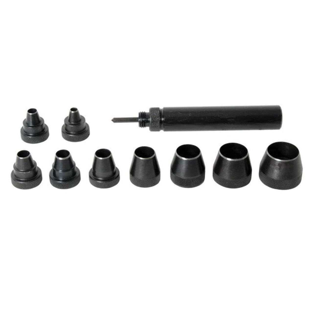 Punch Set, Professional Gasket, 1/4,  5/16,  3/8,  7/16,  1/2,  5/8,  3/4,  7/8 and 1 in Punch, 9 -Punch, 10 -Piece, Alloy Steel