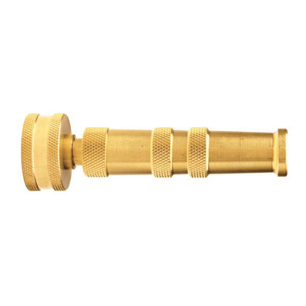 Water Nozzle, 3/4 in Garden Hose Thread, 150 psi, 4 in Lg, 1-3/16 in Wd, Extruded Brass, Domestic