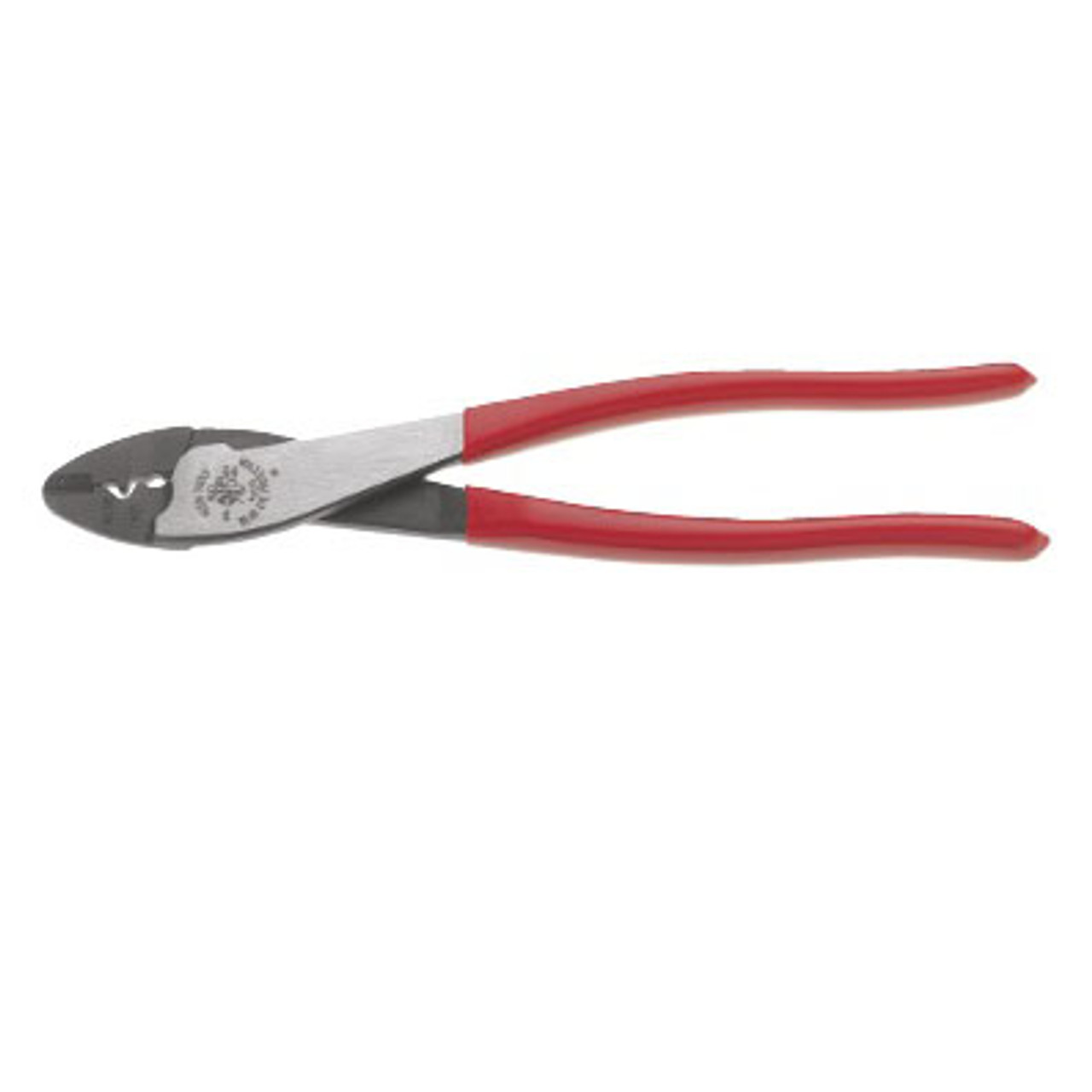 Crimping Tool, 22 to 10 AWG, 9-3/4 in Lg, Plastic Dipped, Plastic Handle