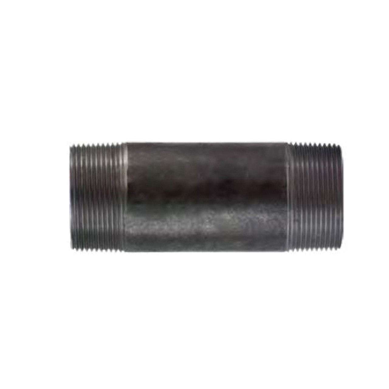 Pipe Nipple, Closed, 2-1/2 in, NPT End, SCH 40, 2500 psi, -200 to 150 deg F, Seamless,  Welded, Grade B Steel, Black Oxide, Black , Import