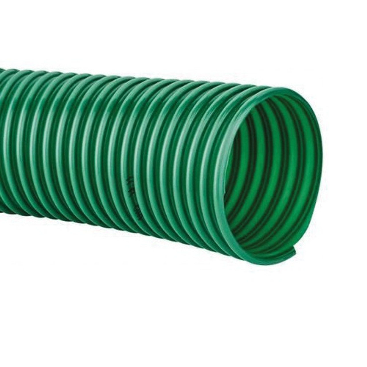 CONTITECH Duct Hose, Vacuum, 2 in, 2 in Id, 2.3 in od, 3 psi Working, 0 to 150 deg F, Pliovic Synthetic Compound Tube, Green , Domestic