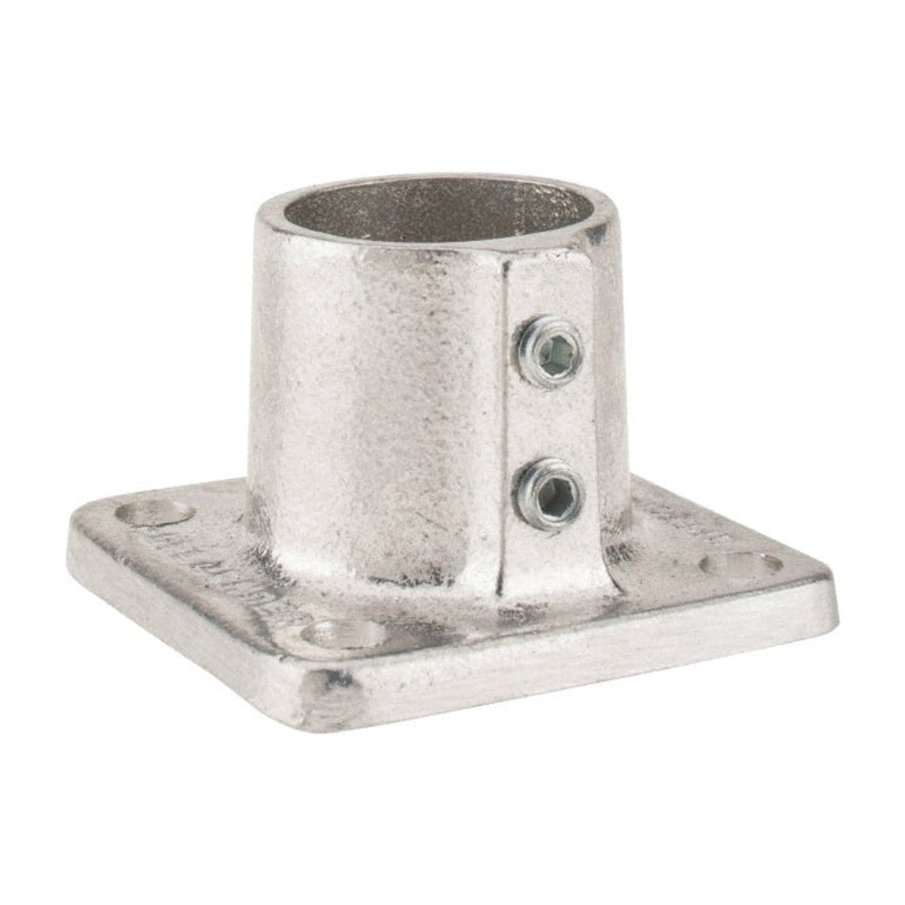 Floor Flange, Square, Aluminium, Mill, Flange, 1-1/4 in, 3.34 in Lg