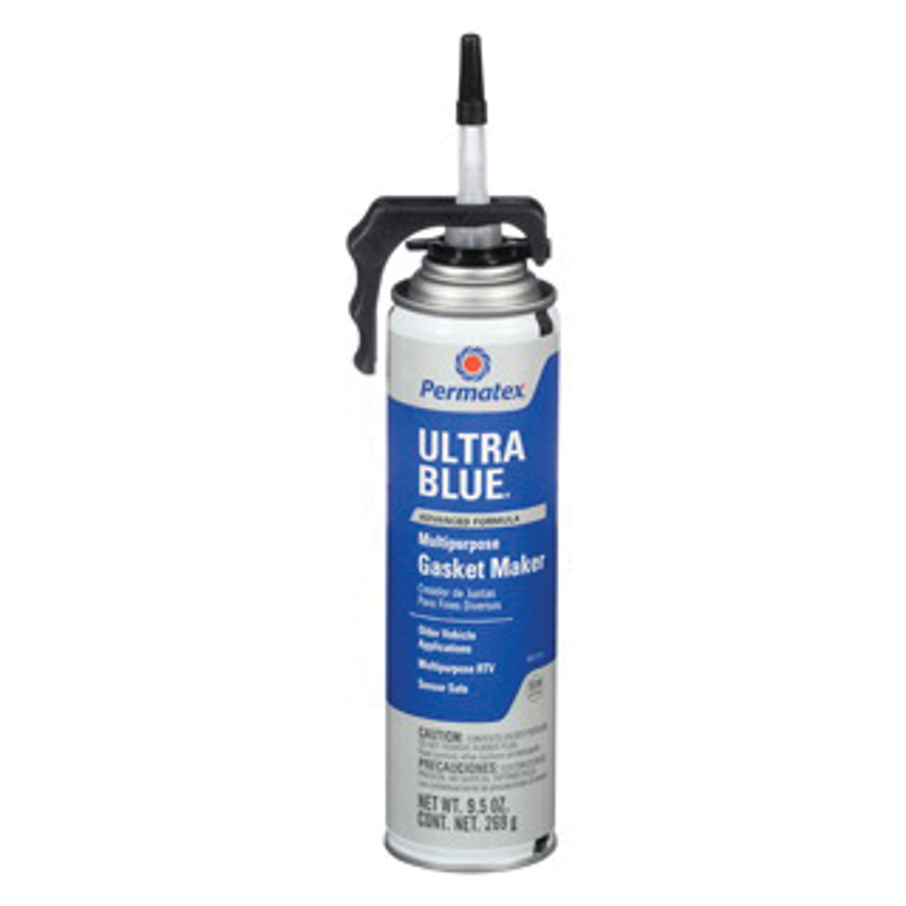 ITW DEVCON Silicone Gasket Maker, Low Odor,  Multi-Purpose,  Non-Flammable,  Non-Toxic, 1.7 n/mm2 Tensile, Can, 9-1/2 oz Container, Paste Liquid, 24 hr Curing, Blue Color