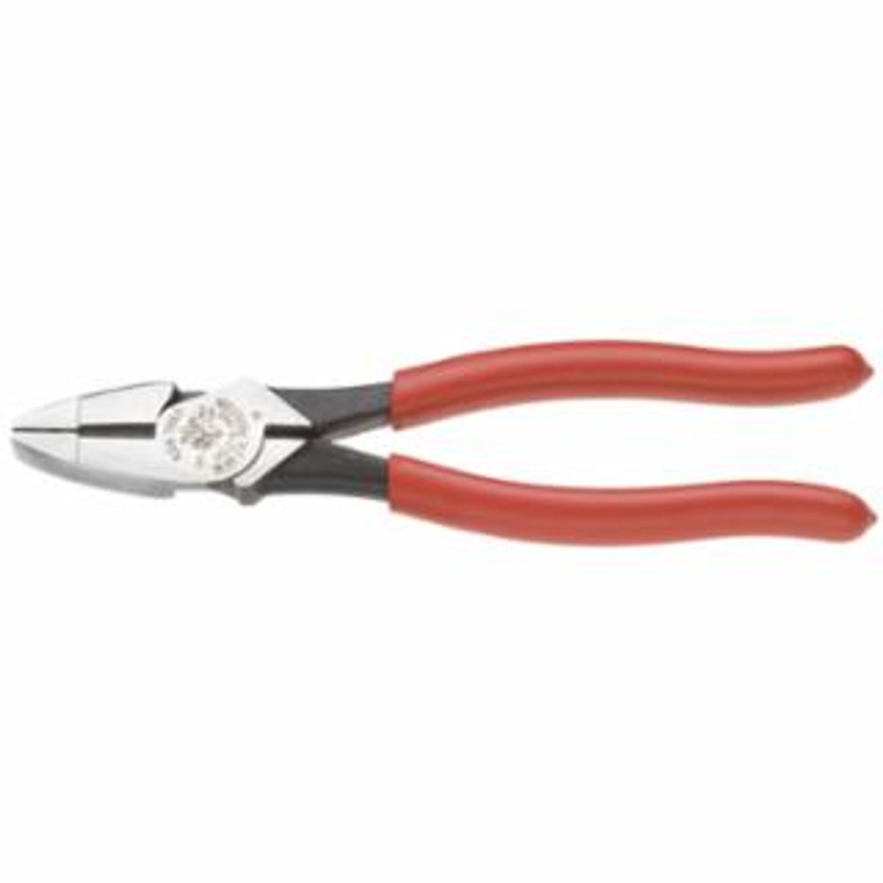 Cutting Plier, High Leverage Side, Cross Hatched Knurled Jaw, 1-1/4 in wd,  1-1/2 in lg,  0.63 in thk Jaw, 9-1/2 in Lg, Side Cut, 1 Side Cutter, Light Red Color