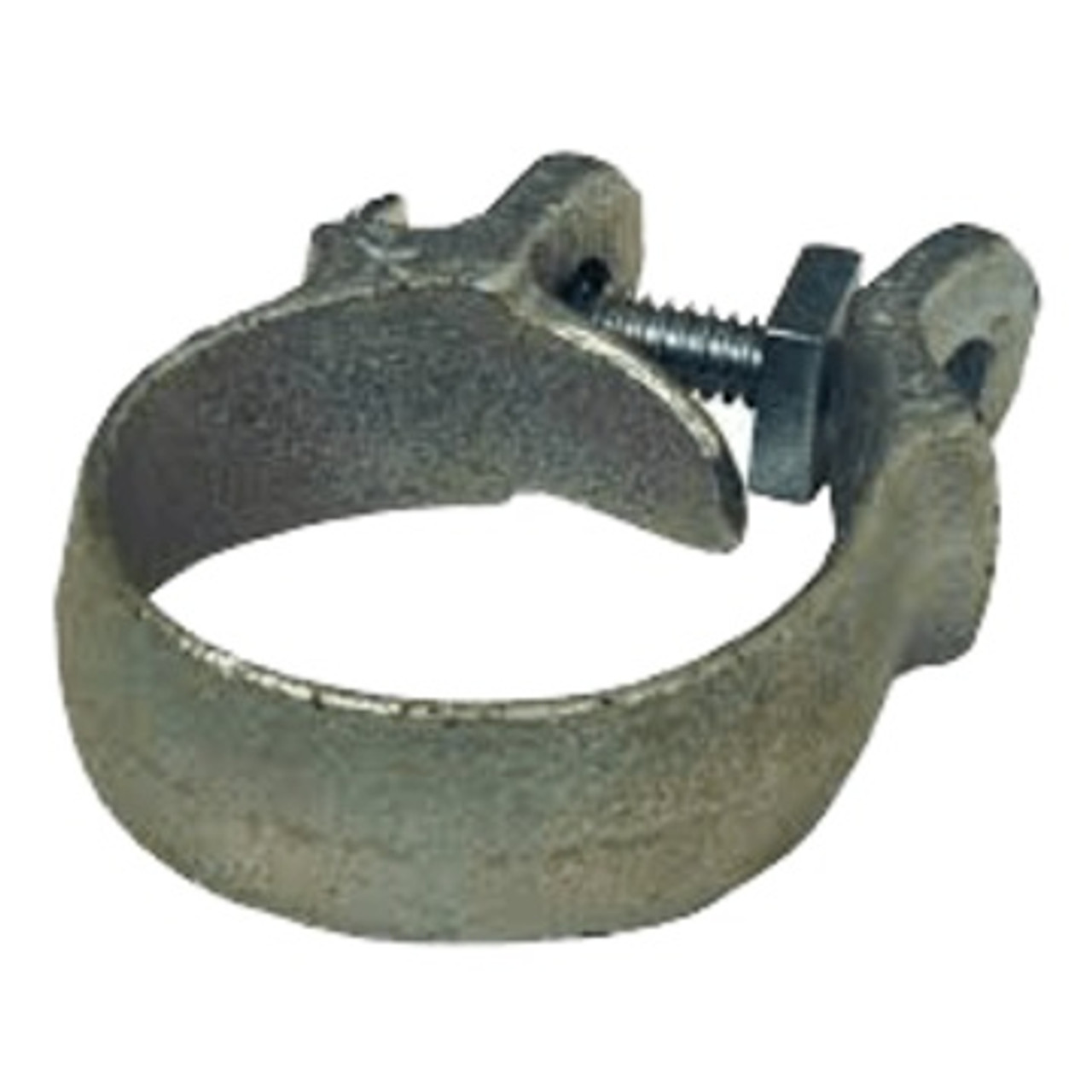 Bolt Clamp 16, 1-Bolt, 12 in-lb Torque, Iron Band, Malleable Iron Bolt, Plated, Domestic, 2-24/64 to 2-32/64 in OD
