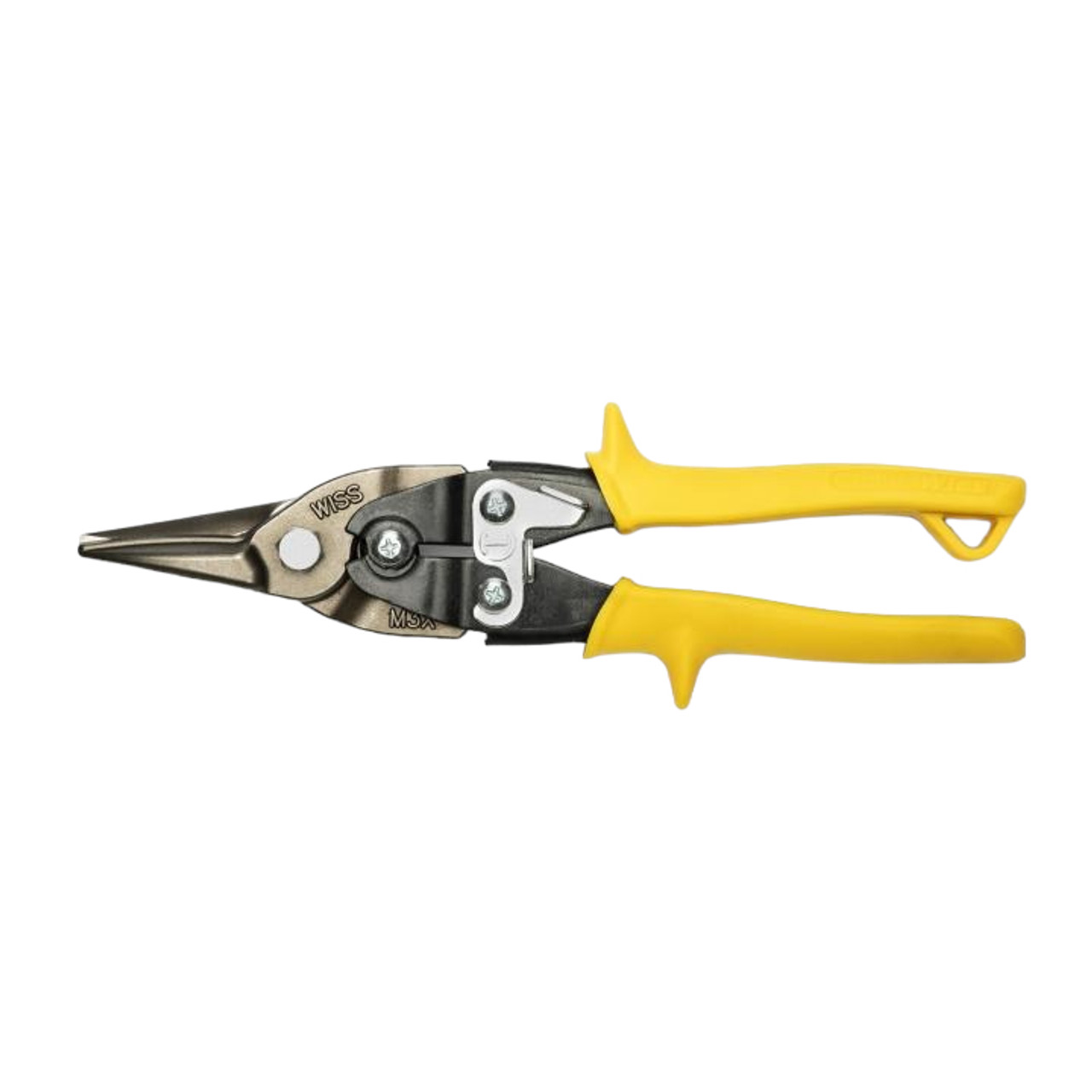 Aviation Snip, Compound Action Straight,  Left and Right Cut, 18 ga Low Carbon Cold Rolled Steel, 1-1/2 in Lg of Cut, Left/Right/Straight/Slight Snip