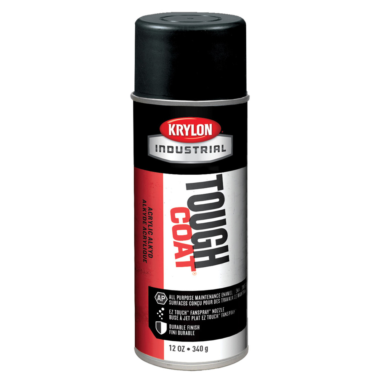 Spray Paint, 12 oz Container, Aerosol Spray Can, Liquid, Safety Black , High Gloss, <20.5 cSt, 20 to 25 sq-ft, 70 deg F, 0.65 VOC, 7